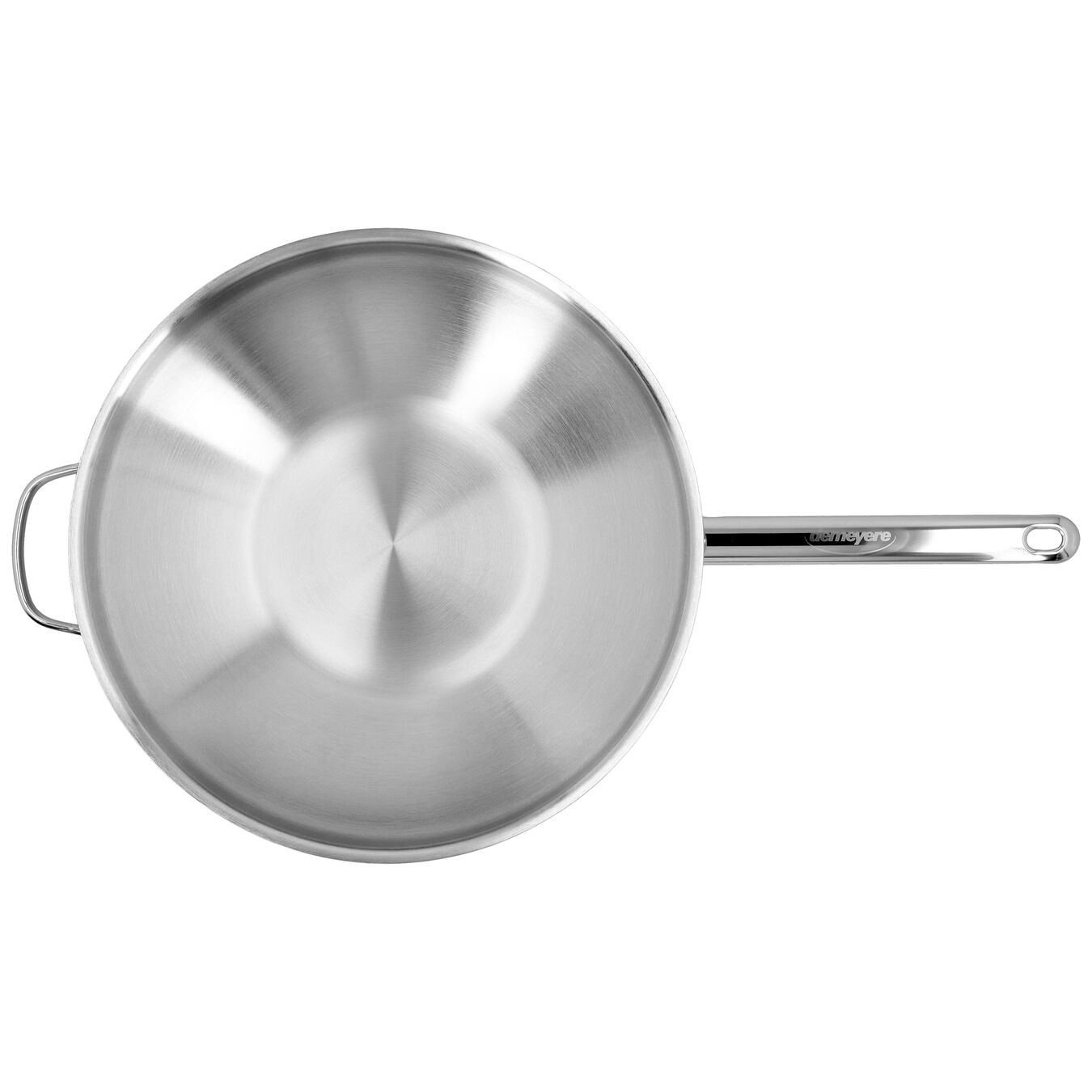 Demeyere Apollo 7 Wok with flat bottom in 18/10 stainless steel