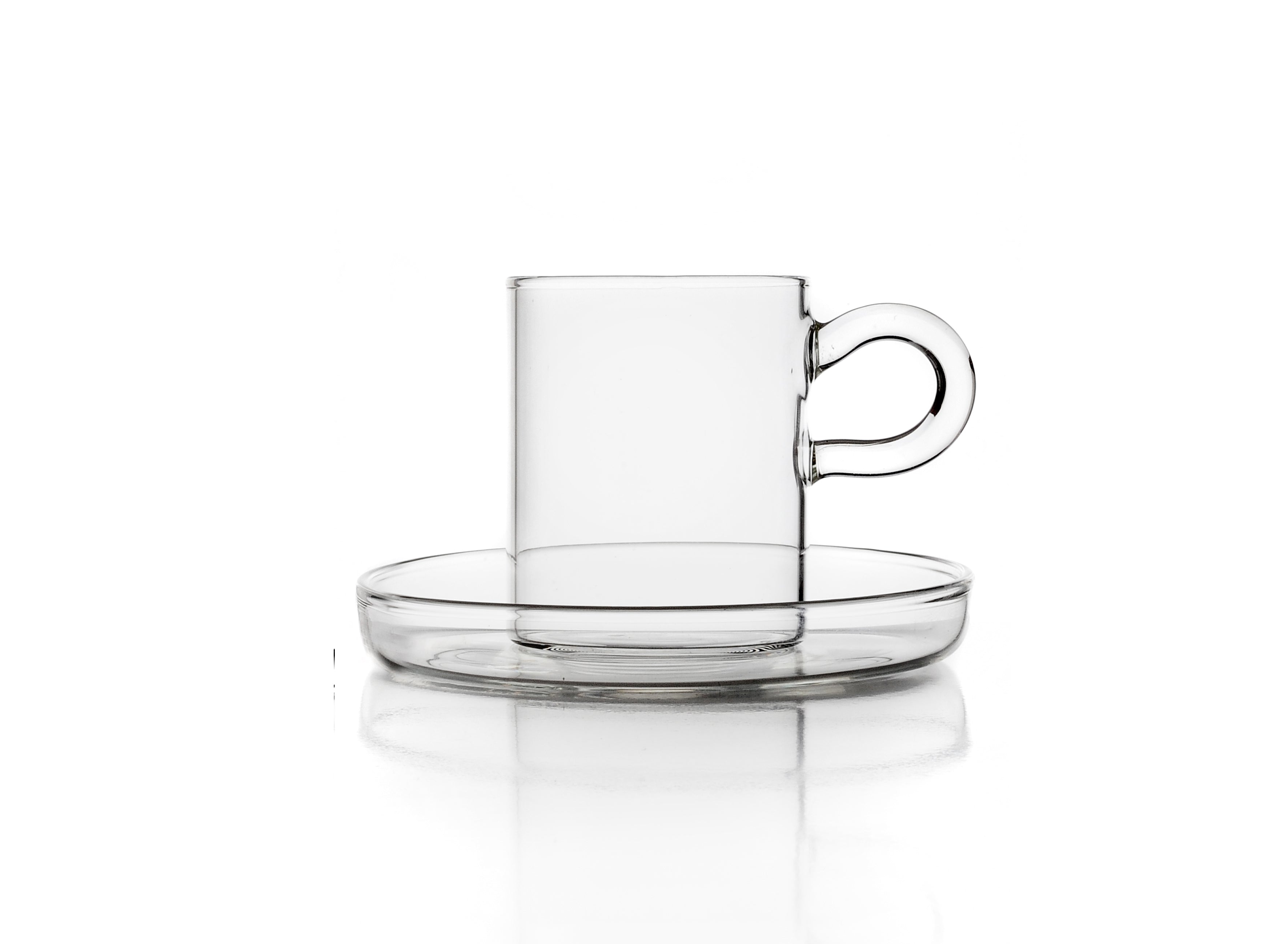 Ichendorf Piuma Set 6 Coffee cups with saucer in borosilicate glass
