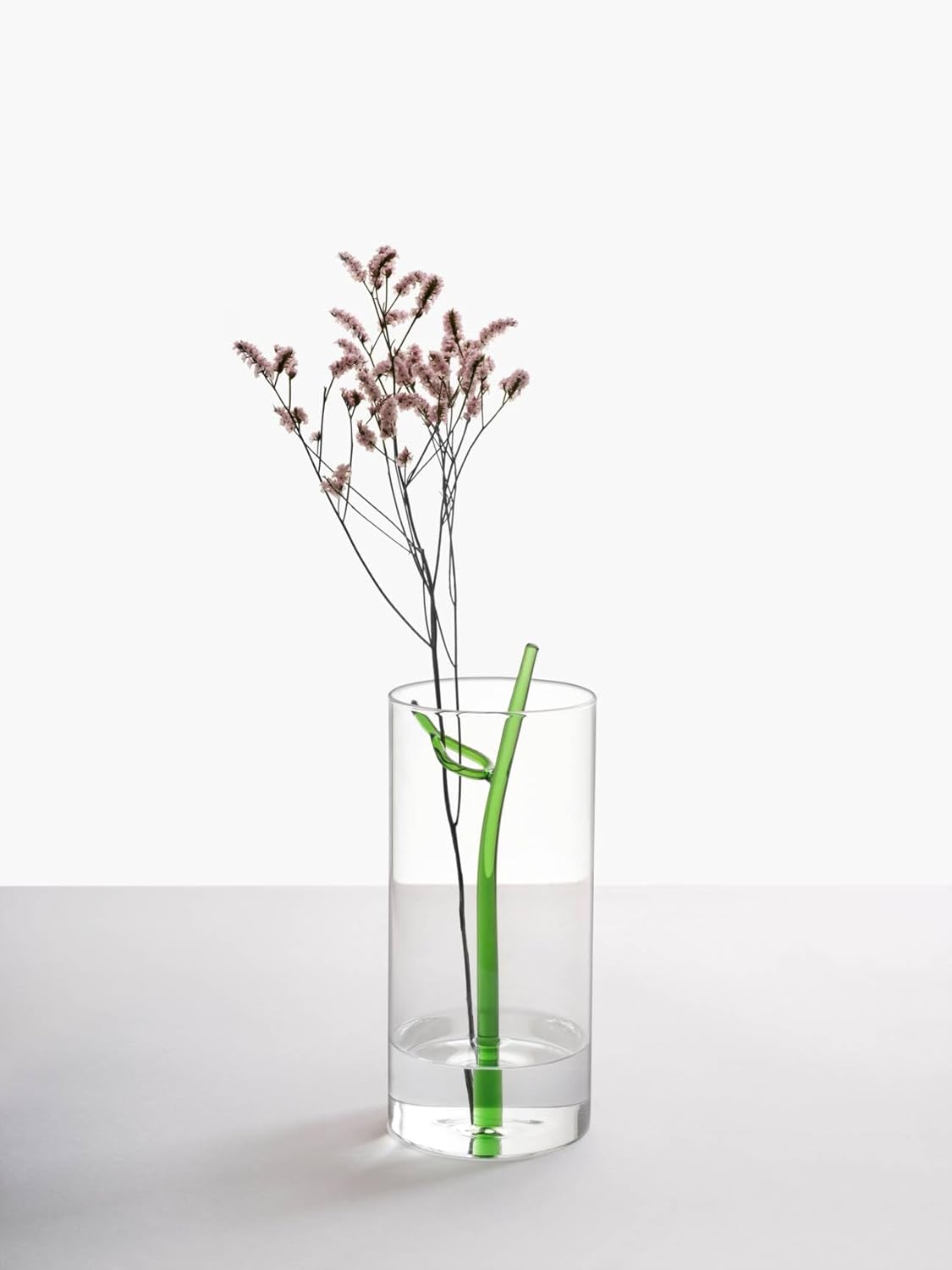 Ichendorf Leaf Vase aus Borosilikatglas mit grünem Blatt