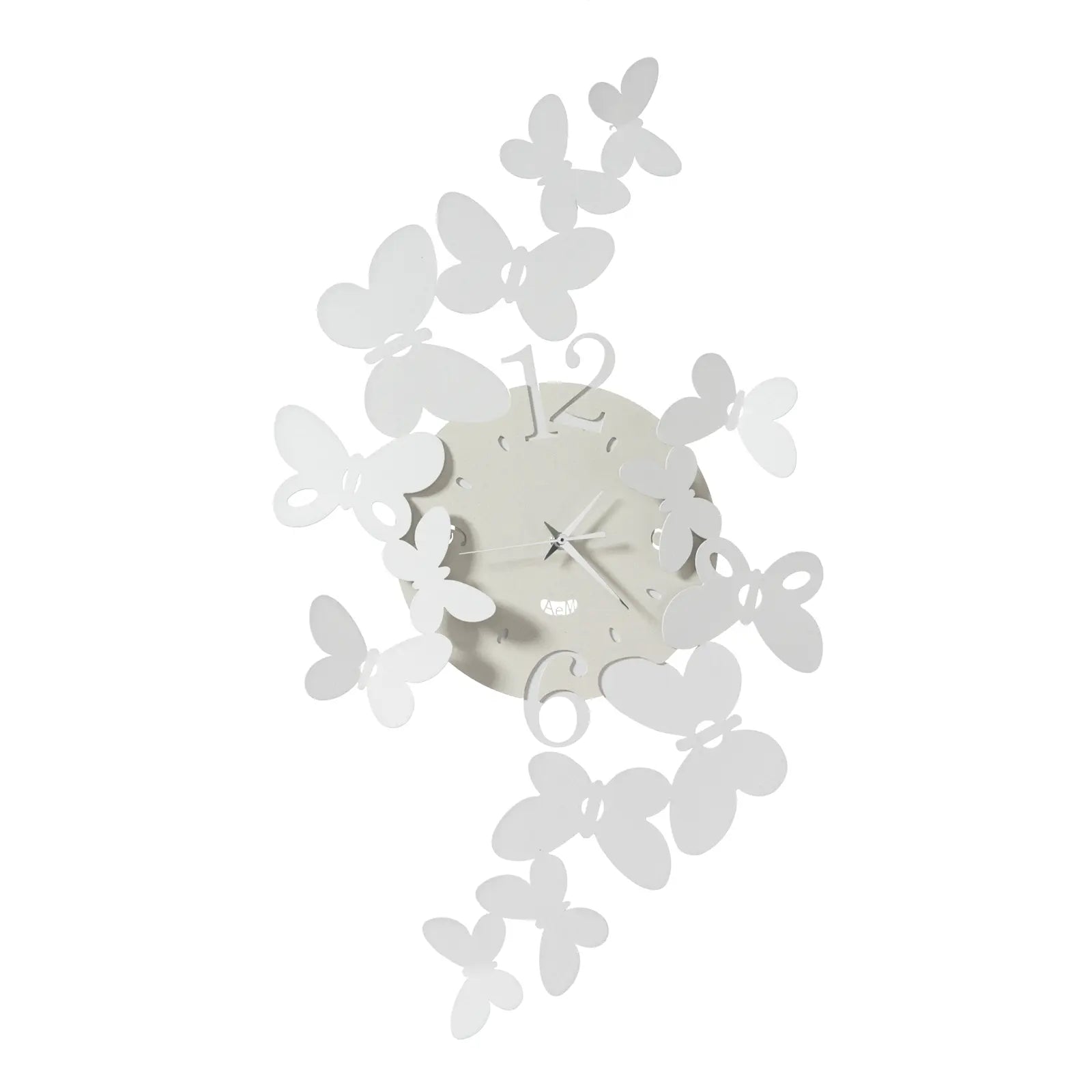 Arti &amp; Mestieri Papillon Uhr im Schmetterlingsdesign in Beige und Weiß