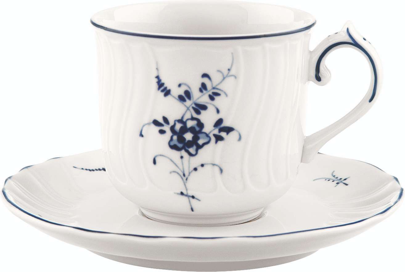 Villeroy & Boch Vieux Luxembourg Tazza espresso con piattino, Set 6 Pezzi