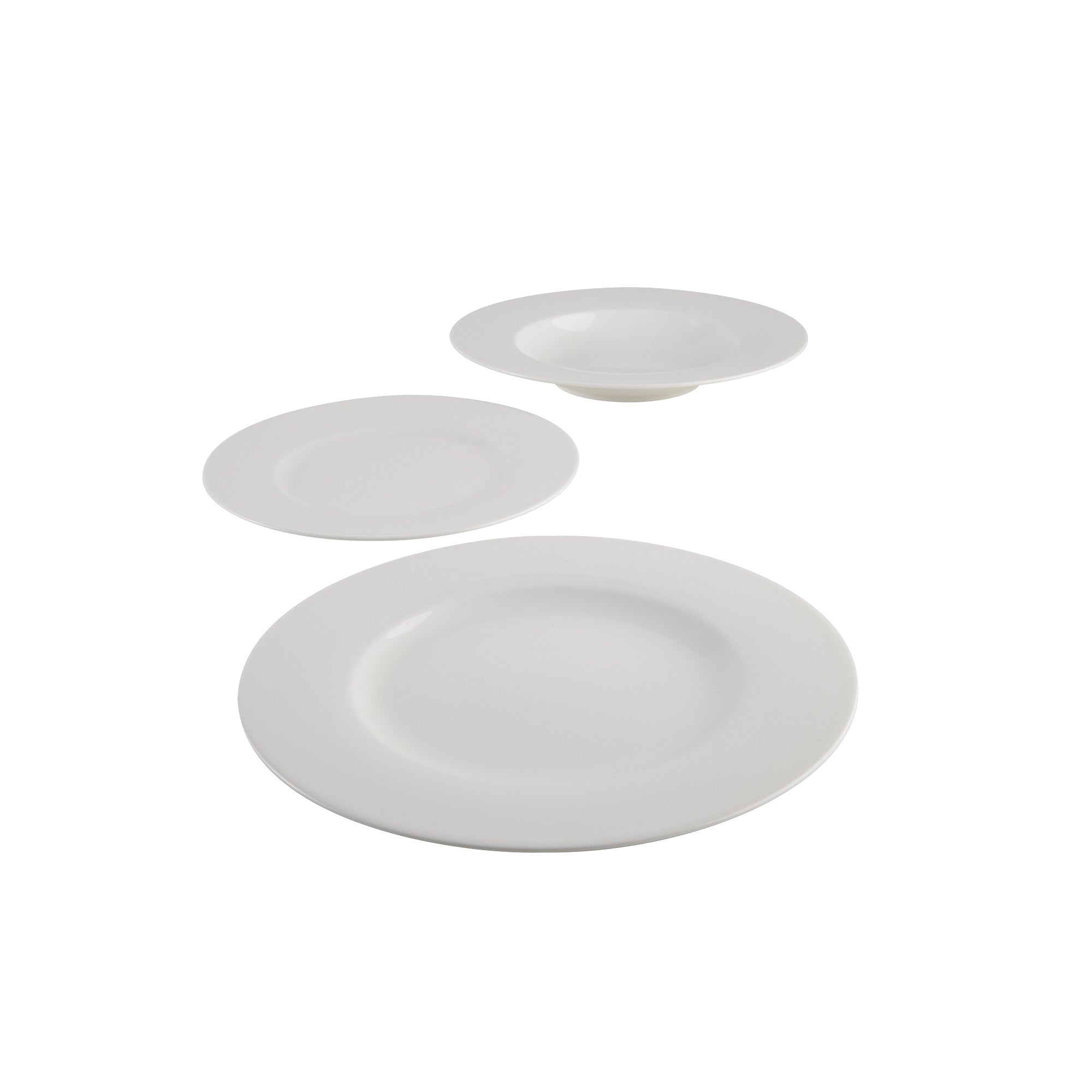 Likes. By Villeroy &amp; Boch Basic White 12-piece set for 4 people, consisting of: 4 dinner plates, 4 soup plates, 4 dessert plates