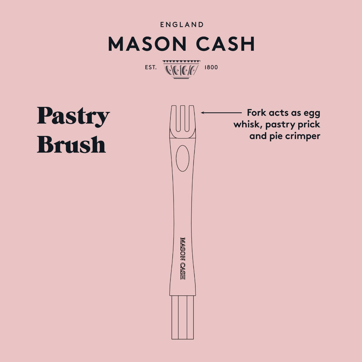 Mason Cash Innovativer Backpinsel und Gabel für die Küche