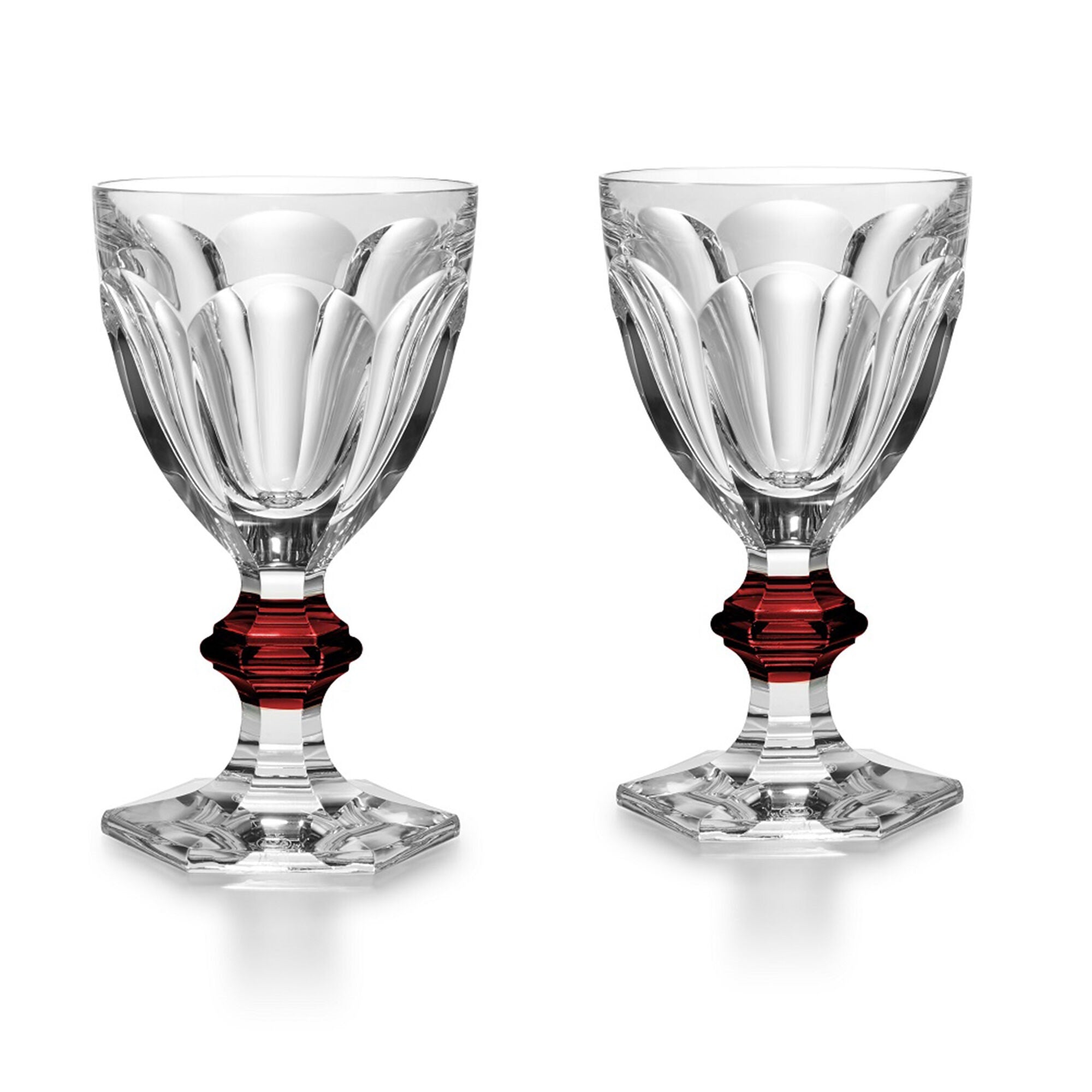 Baccarat Harcourt 1841 Set of 2 Water Glasses, Ruby