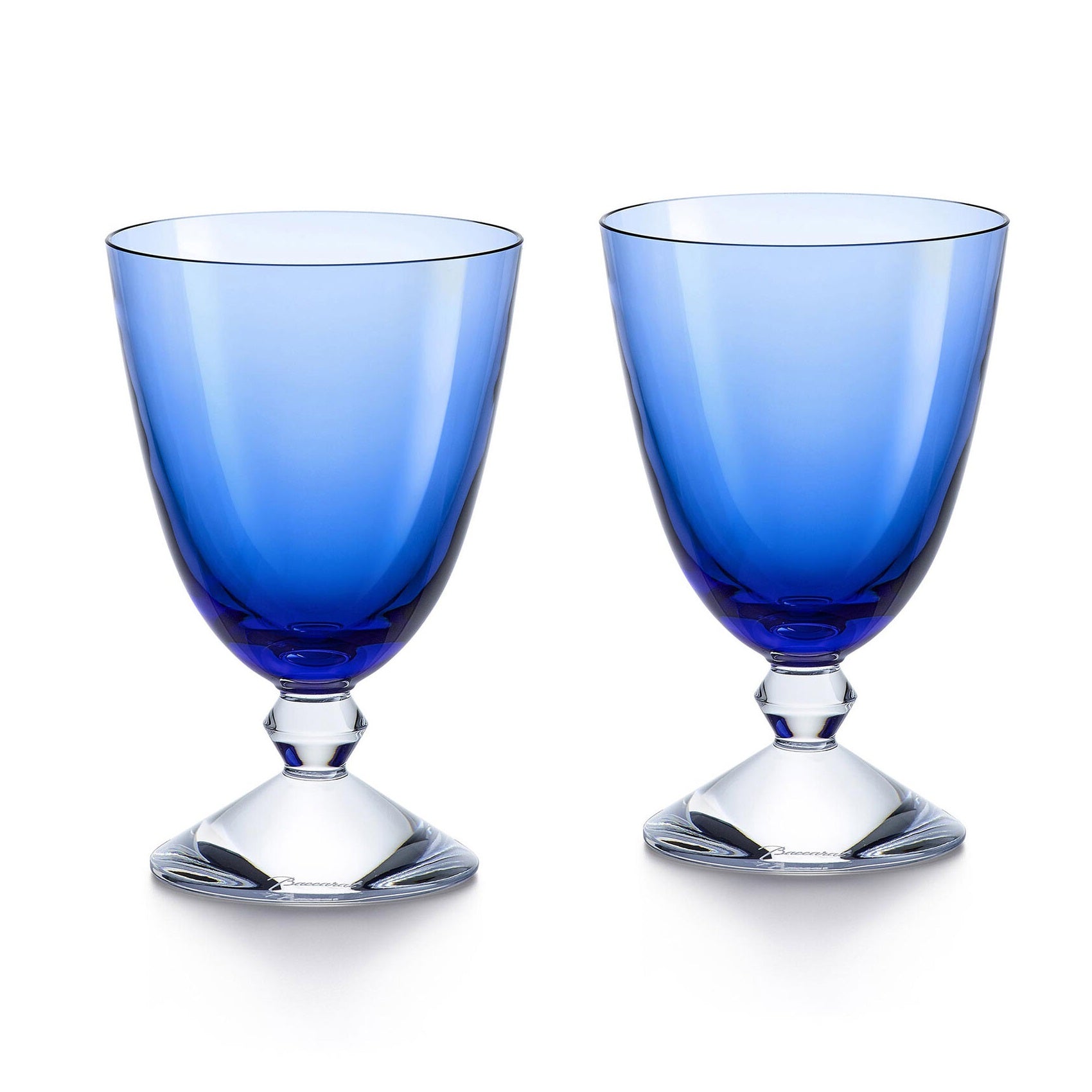 Baccarat Véga Set 2 Water Glasses, Blue