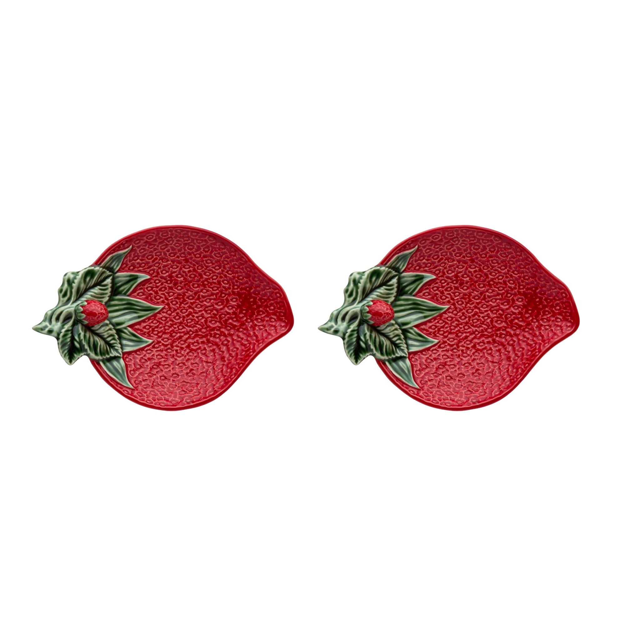 Bordallo Pinheiro Fragola Set 2 Ciotole Ovali, 13,5 cm