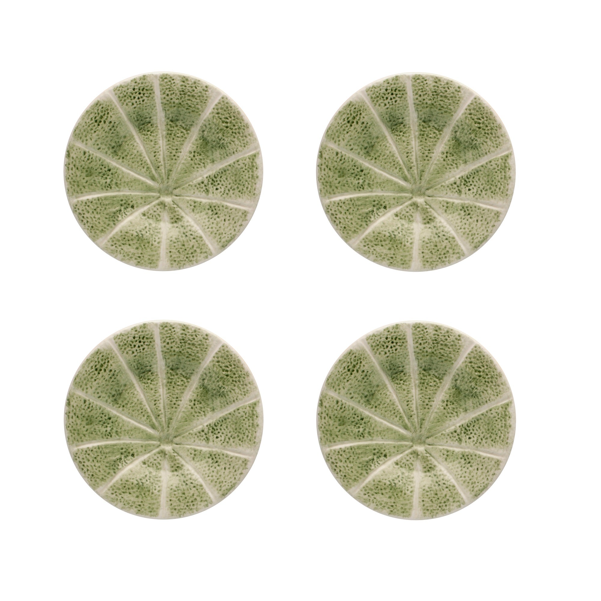 Bordallo Pinheiro Meloa Set of 4 Melon Dessert Plates, 20 cm