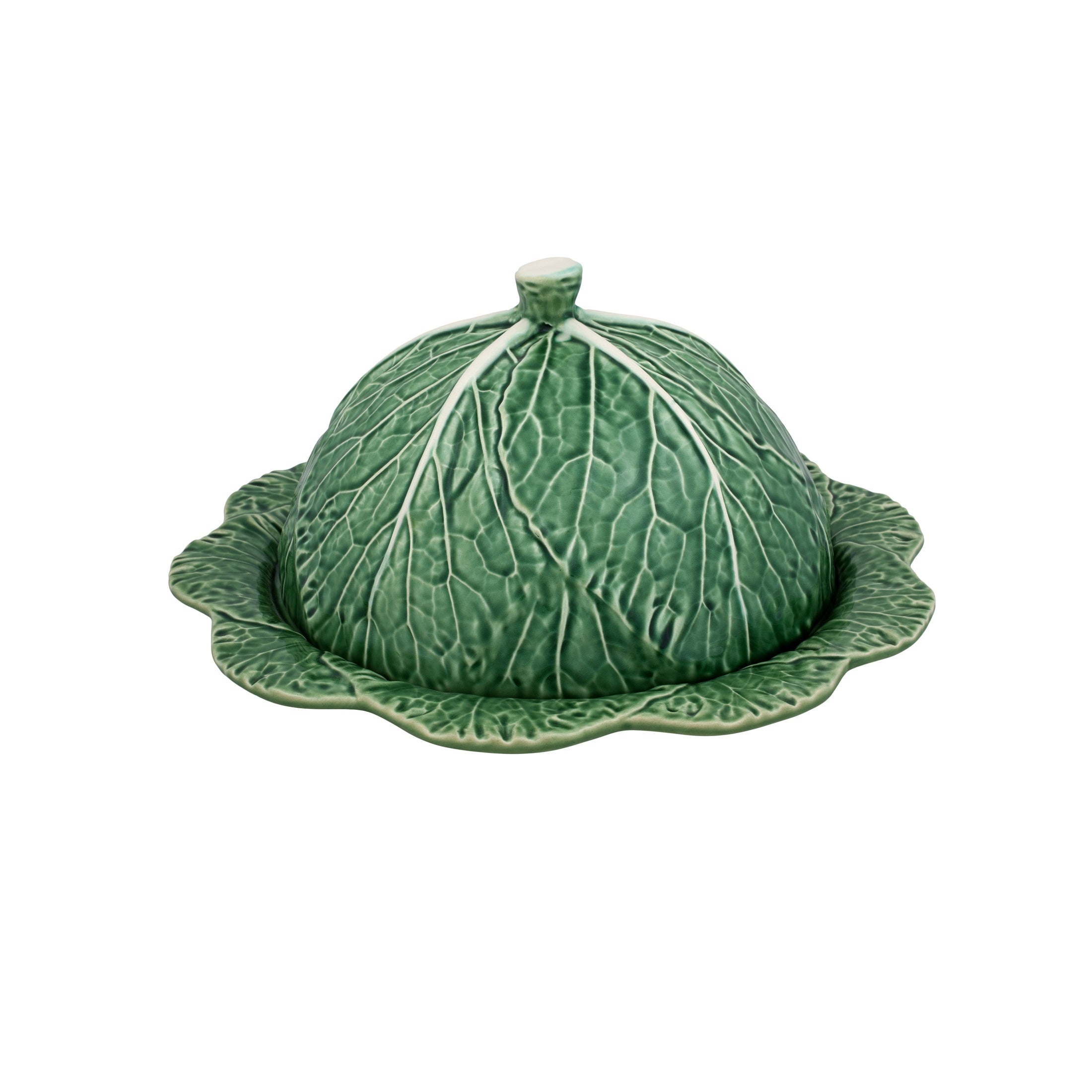 Bordallo Pinheiro Couve Cheese Tray Cabbage with lid 35 cm
