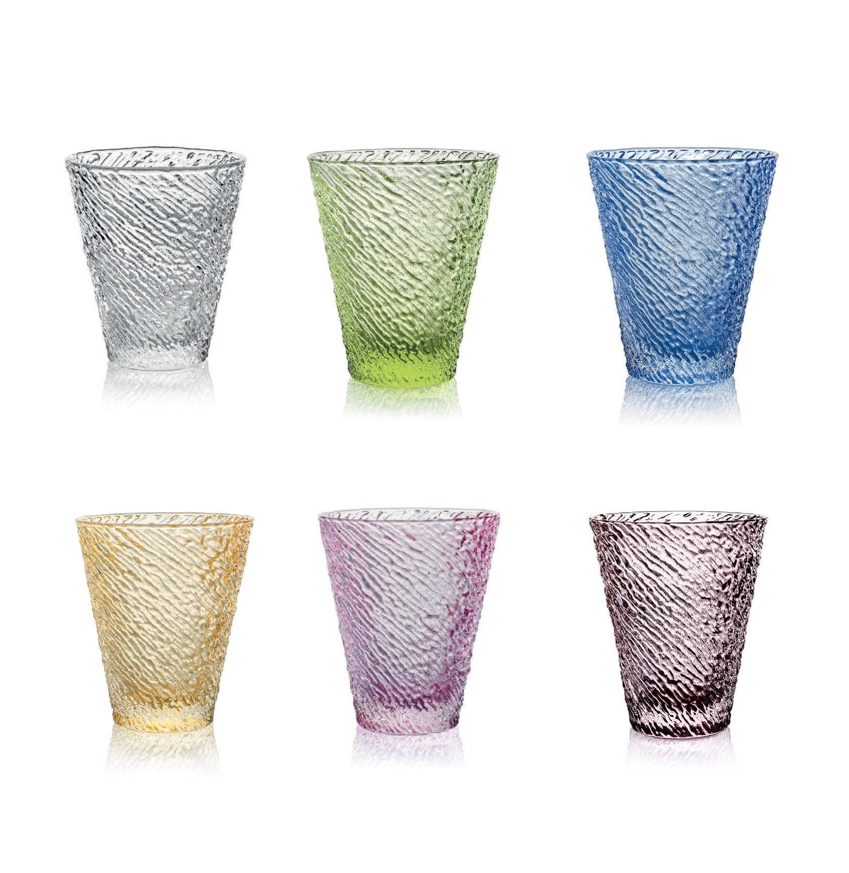 IVV Iroko Set 6 Water Glasses assorted colors, 30 cl