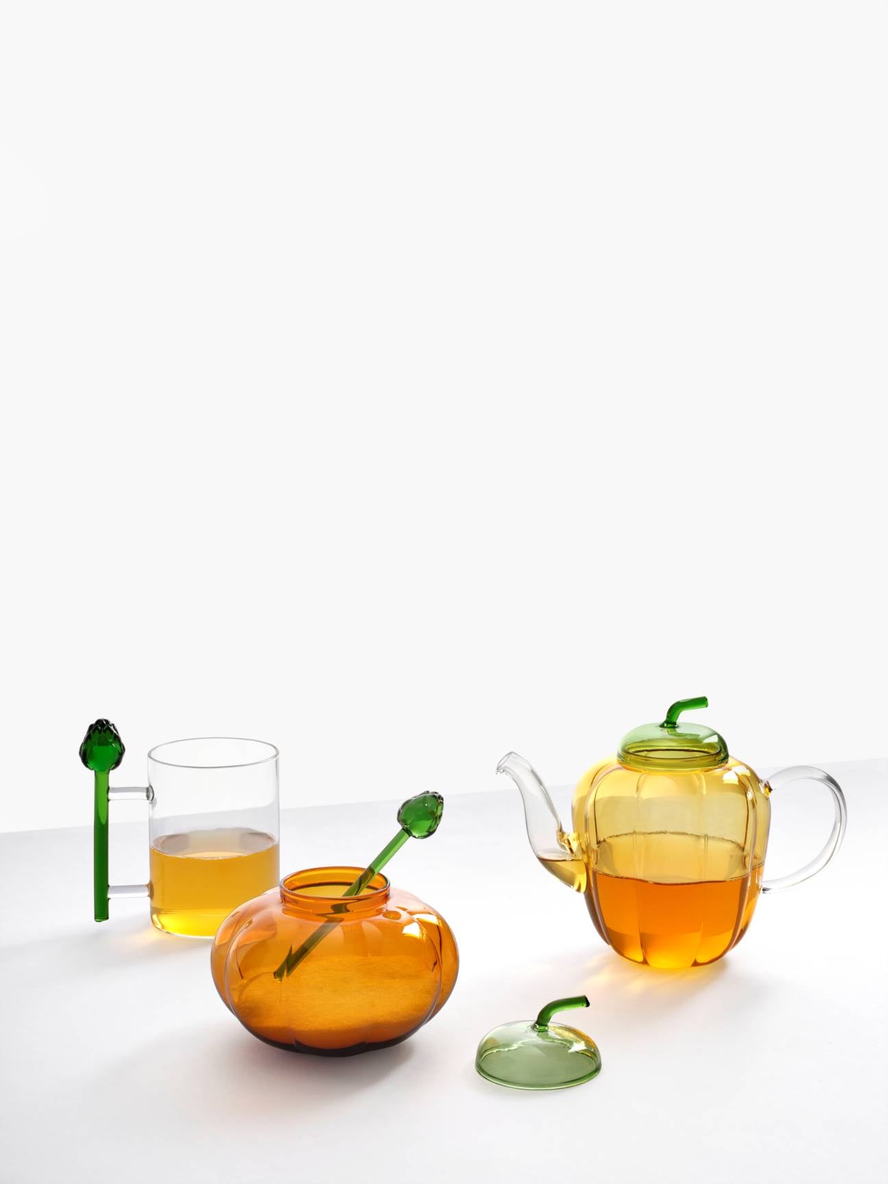 Ichendorf-Gemüse-Set mit 6 Trinkgläsern, verschiedene Dekorationen