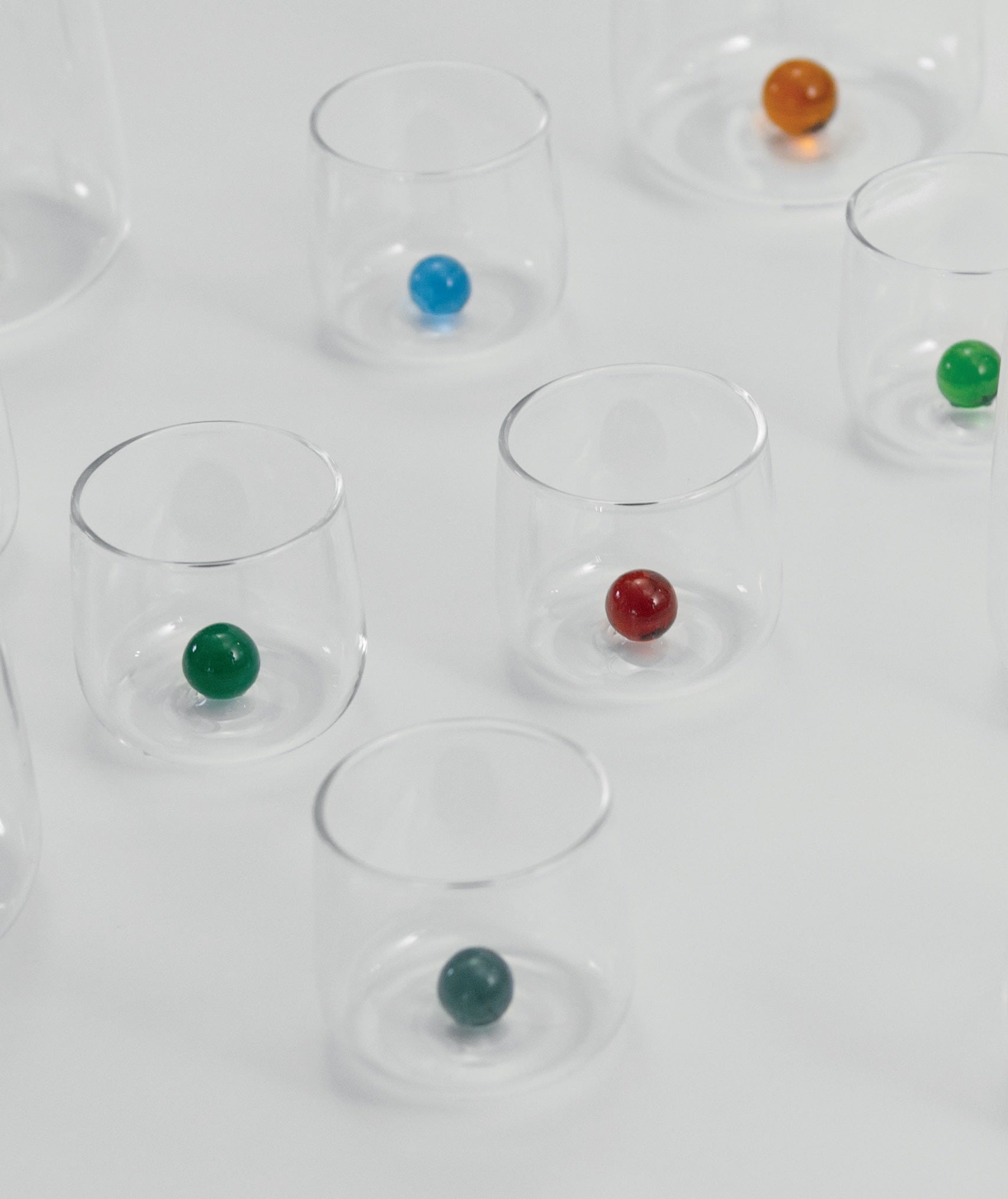Zafferano Bilia Junior Set 6 Glasses in borosilicate glass, Assorted Colors