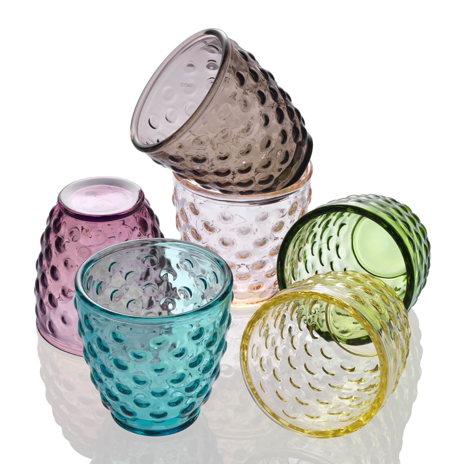 IVV Bolle Set of 6 water glasses assorted colours, cl 29