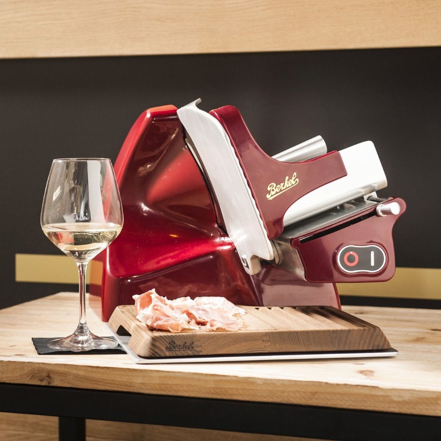 Berkel Chopping board in heat-treated wood with stainless steel plate for Home Line 200 and 250 slicers