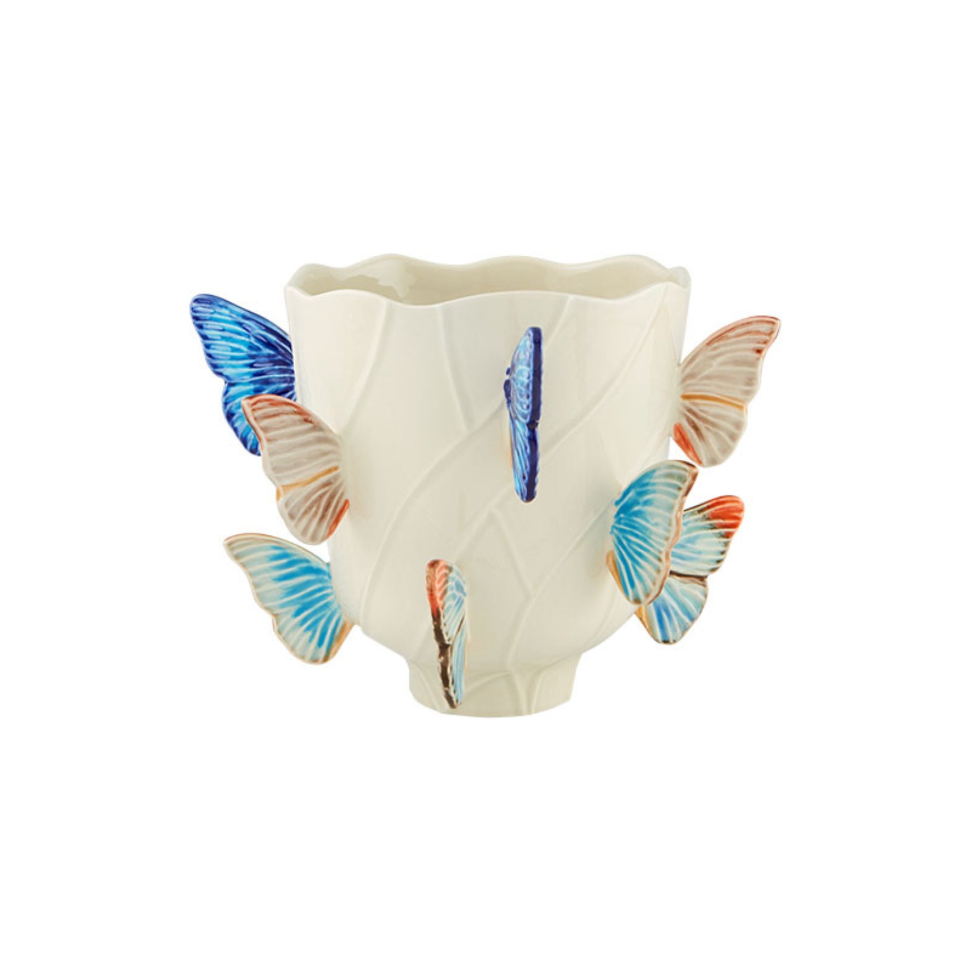 Bordallo Pinheiro Cloudy Butterflies Kleine Vase von Claudia Schiffer
