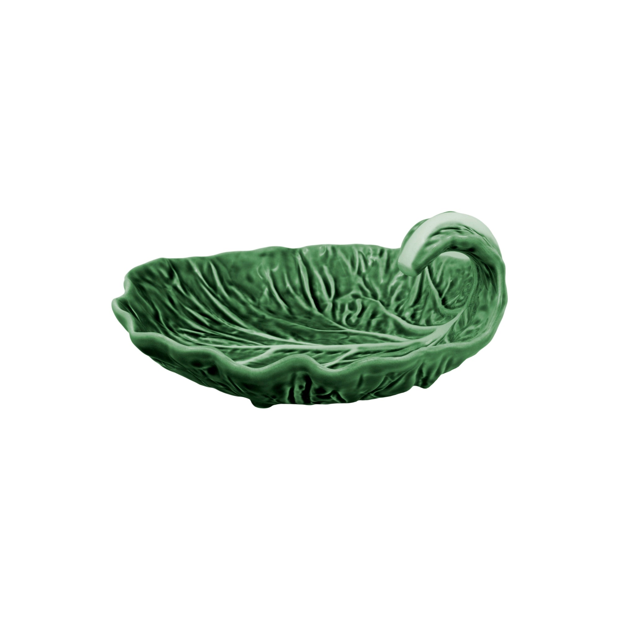 Bordallo Pinheiro Couve Leaf mit Wölbung 18 cm, Set mit 2 Schalen