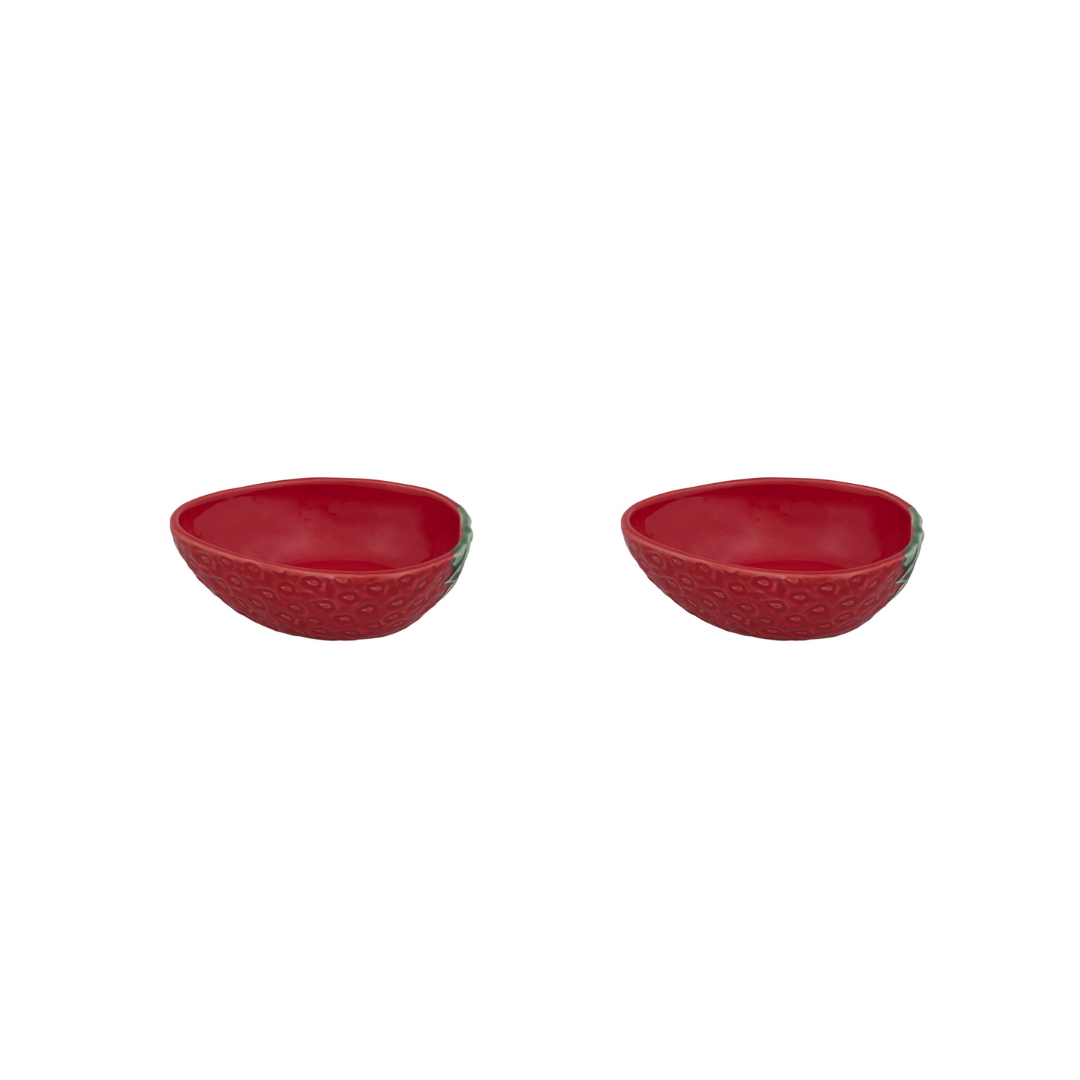 Bordallo Pinheiro Fragola Set 2 Ciotole Ovali, 13,5 cm - 2