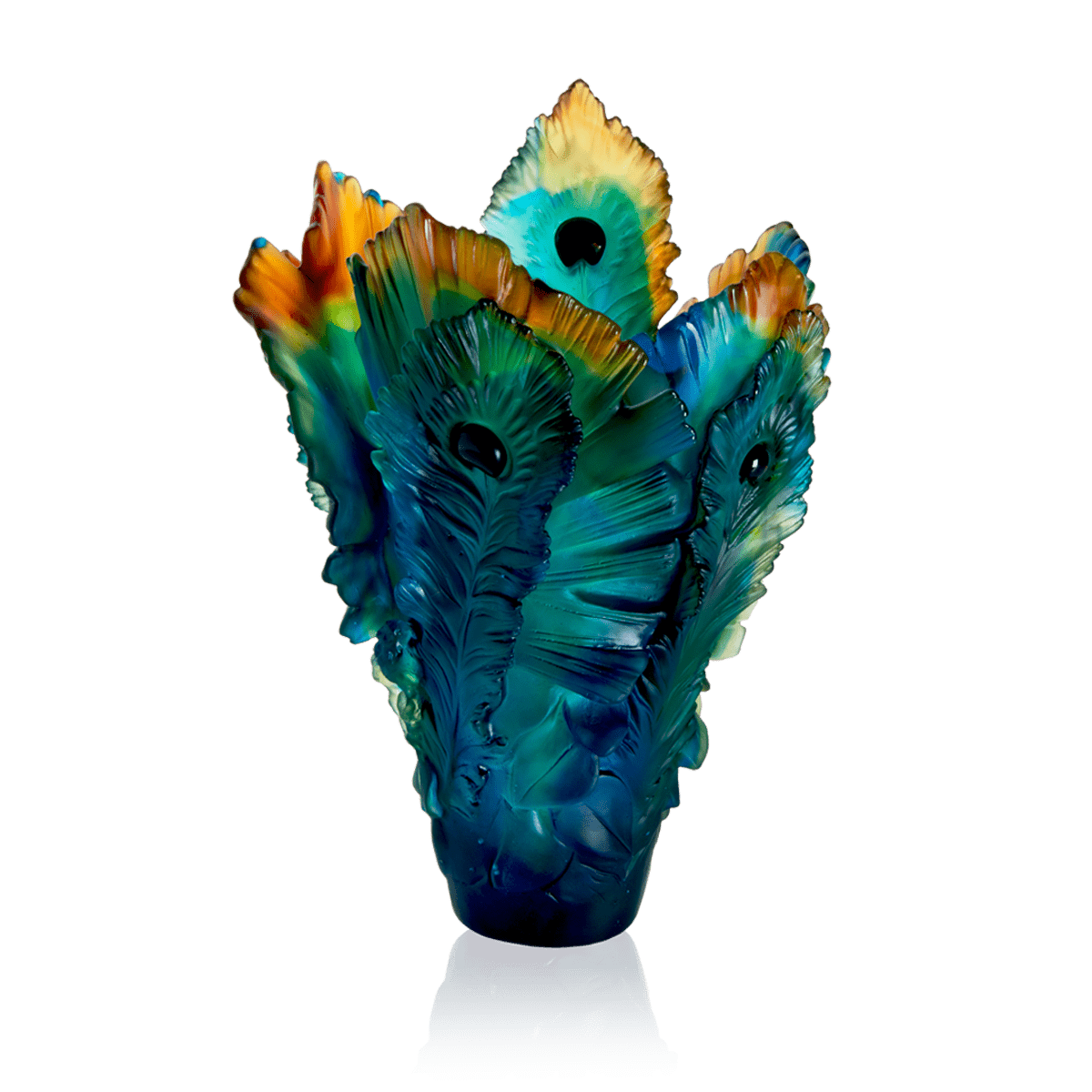 Daum Fleur de Paon Vaso Grande, 38,5 cm
