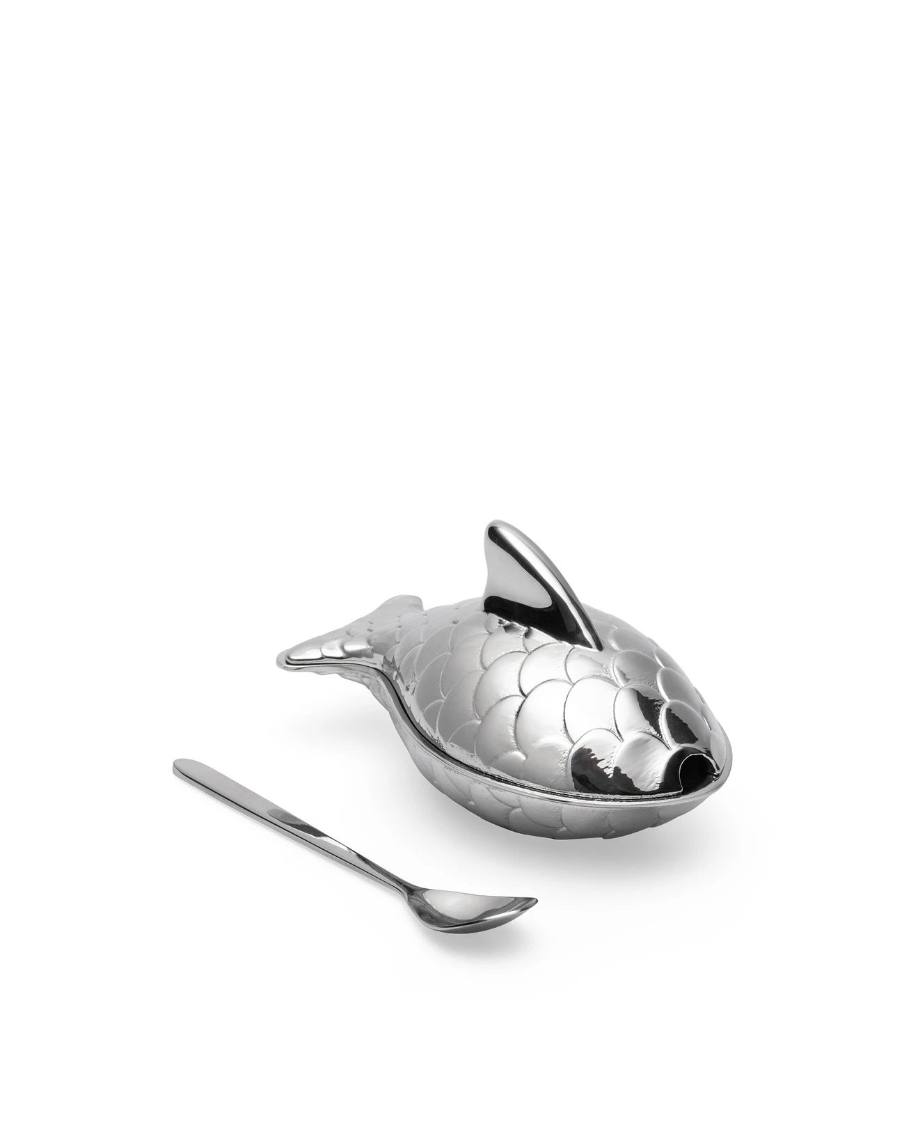 Alessi Colombina Fish, salt shaker with spoon