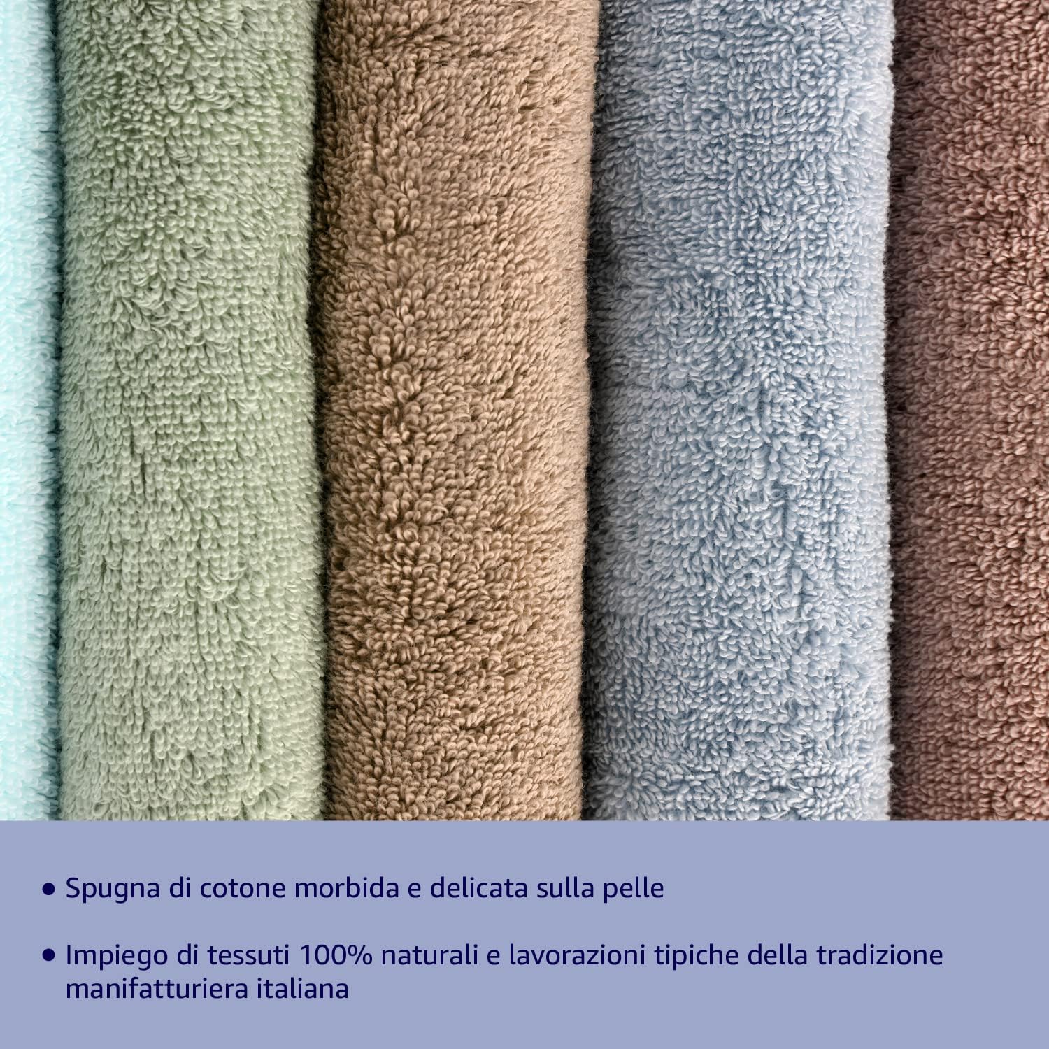 Giovanni Dolcinotti 4er-Set Frottee-Gesichts- und Gästehandtücher – 100 % Baumwolle – hochwertiges antibakterielles Handtuch – hergestellt in Italien