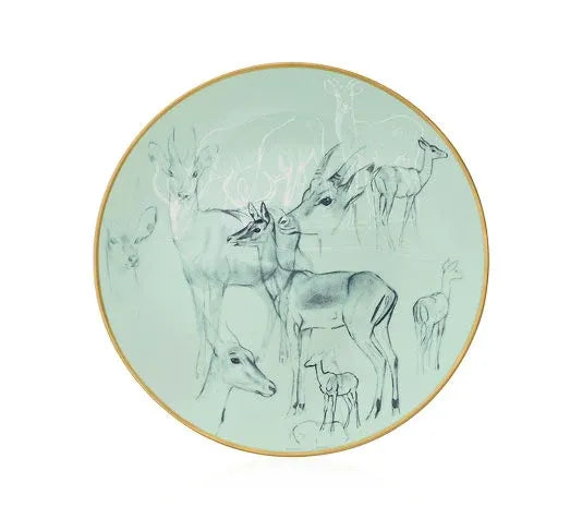 Hermès Carnet d'Equateur Set 2 Piatto da Frutta "Impala" 21 cm