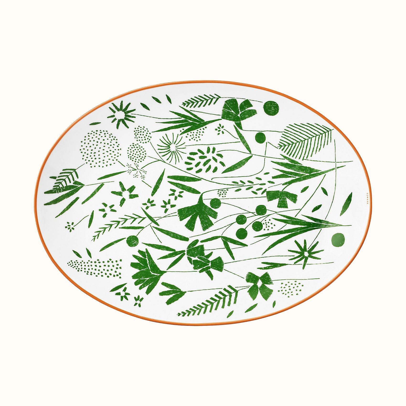 Hermès A walk in the Garden Piatto Ovale cm 36