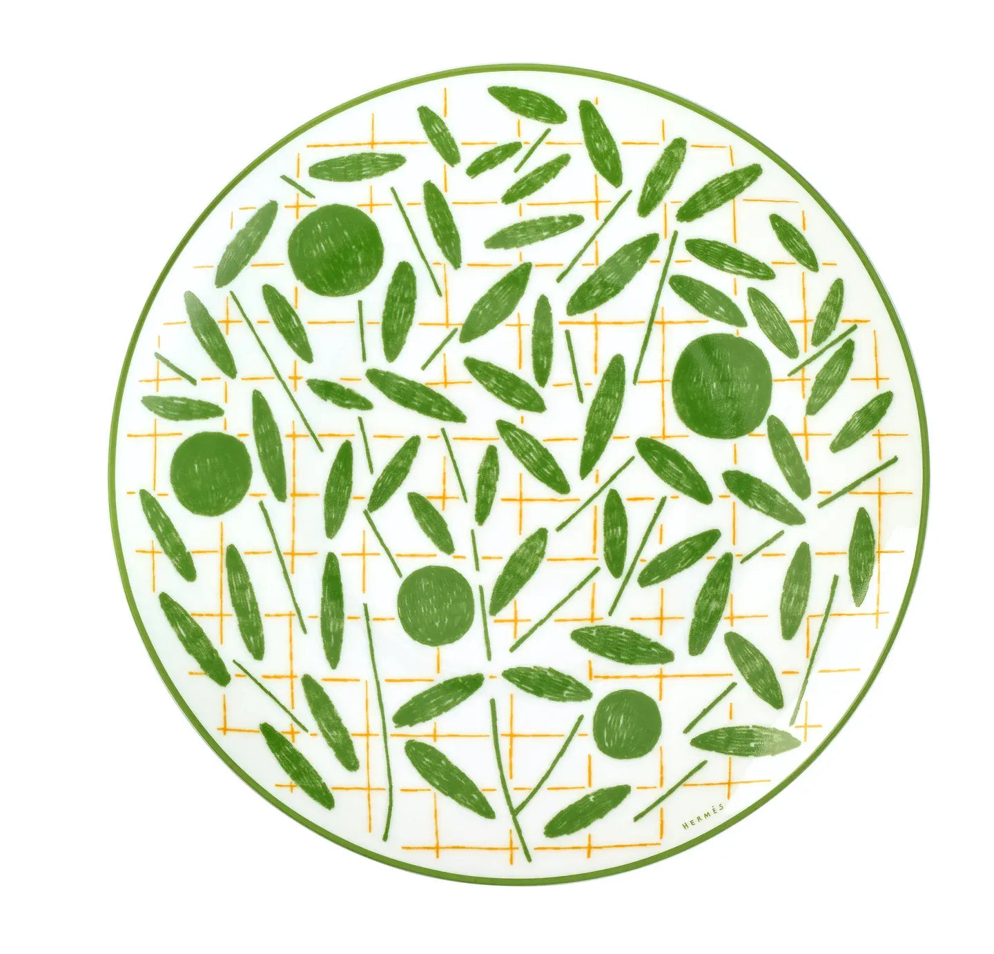 Hermès A walk in the Garden Set of 2 Dessert Plates 21 cm Green