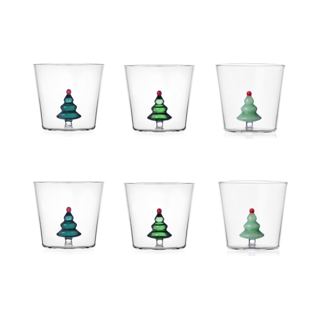 Ichendorf Woodland Tales Set 6 Tumbler Christmas Tree