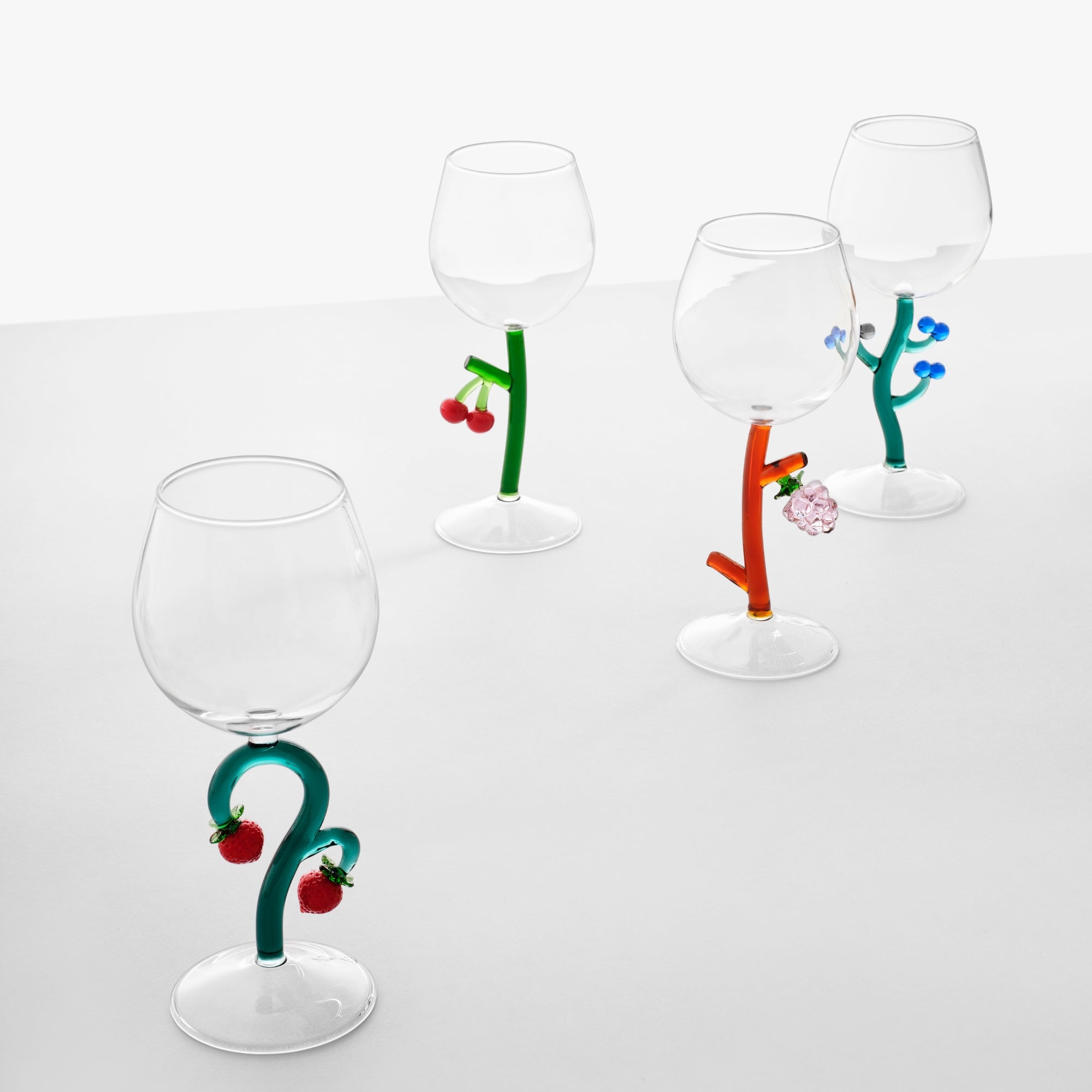 Ichendorf Fruits &amp; Flowers Set 6 Gläser, verschiedene Dekorationen