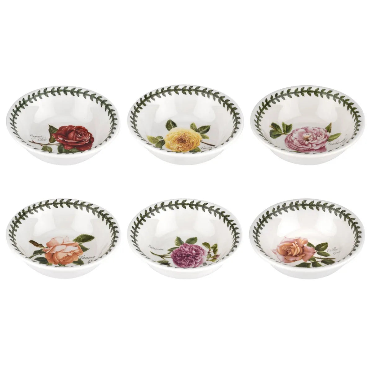 Portmeirion Botanic Roses Set of 6 Fruit Salad Bowls