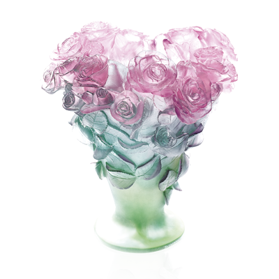 Daum Crystal Vaso Roses
