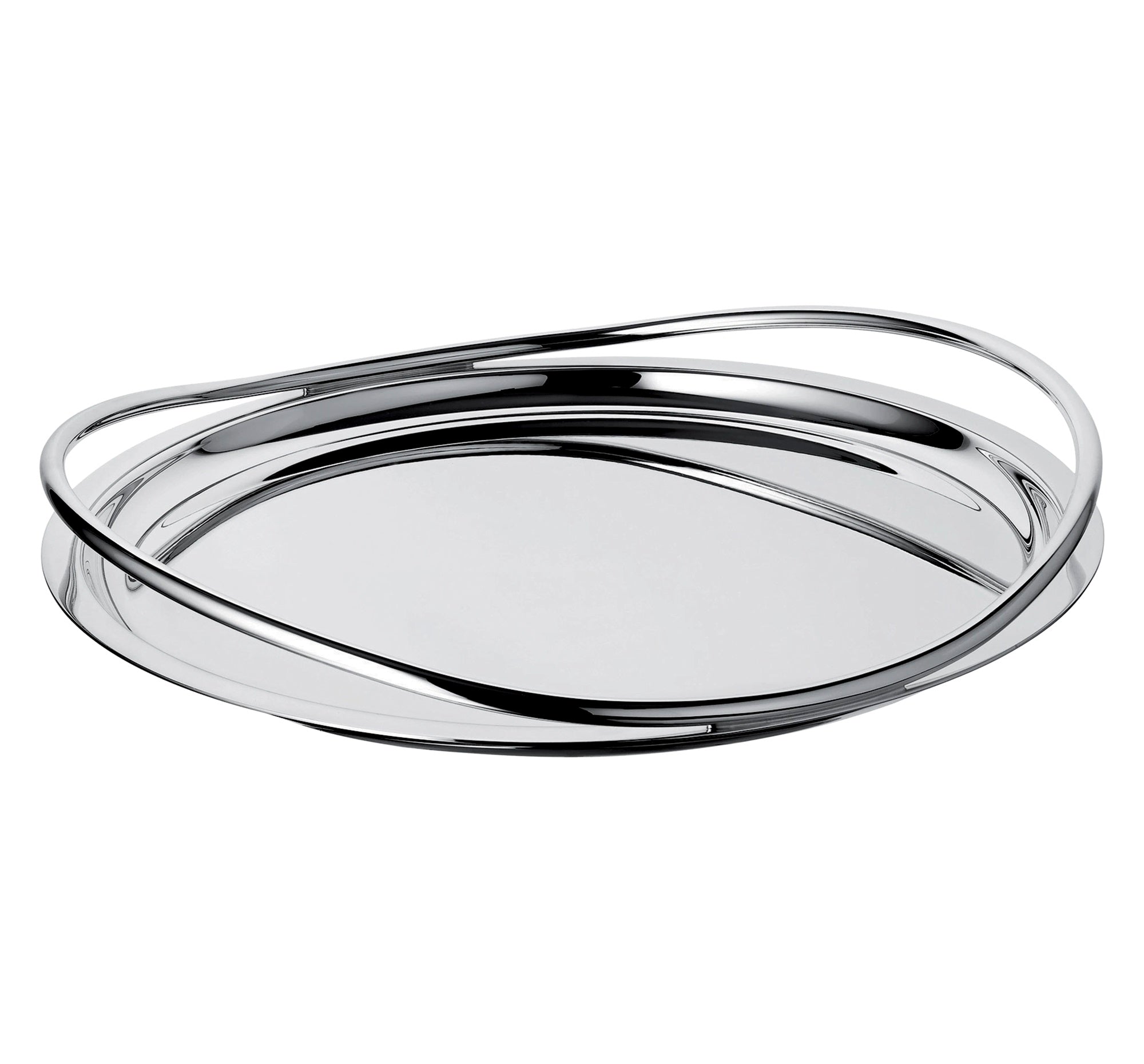 Christofle Vertigo - Round silver serving tray