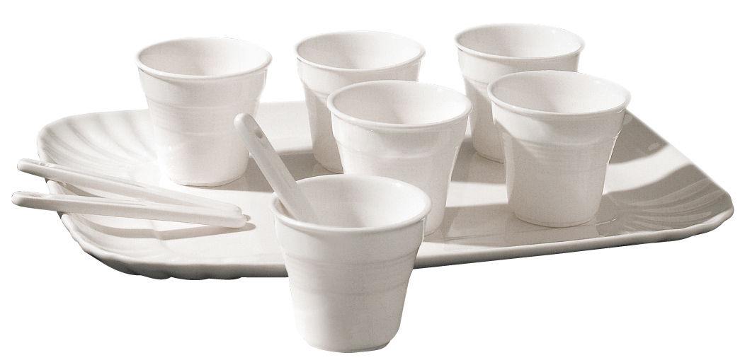 Seletti Estetico Quotidiano Set of 6 Coffee Cups, 6 Spoons and Porcelain Tray