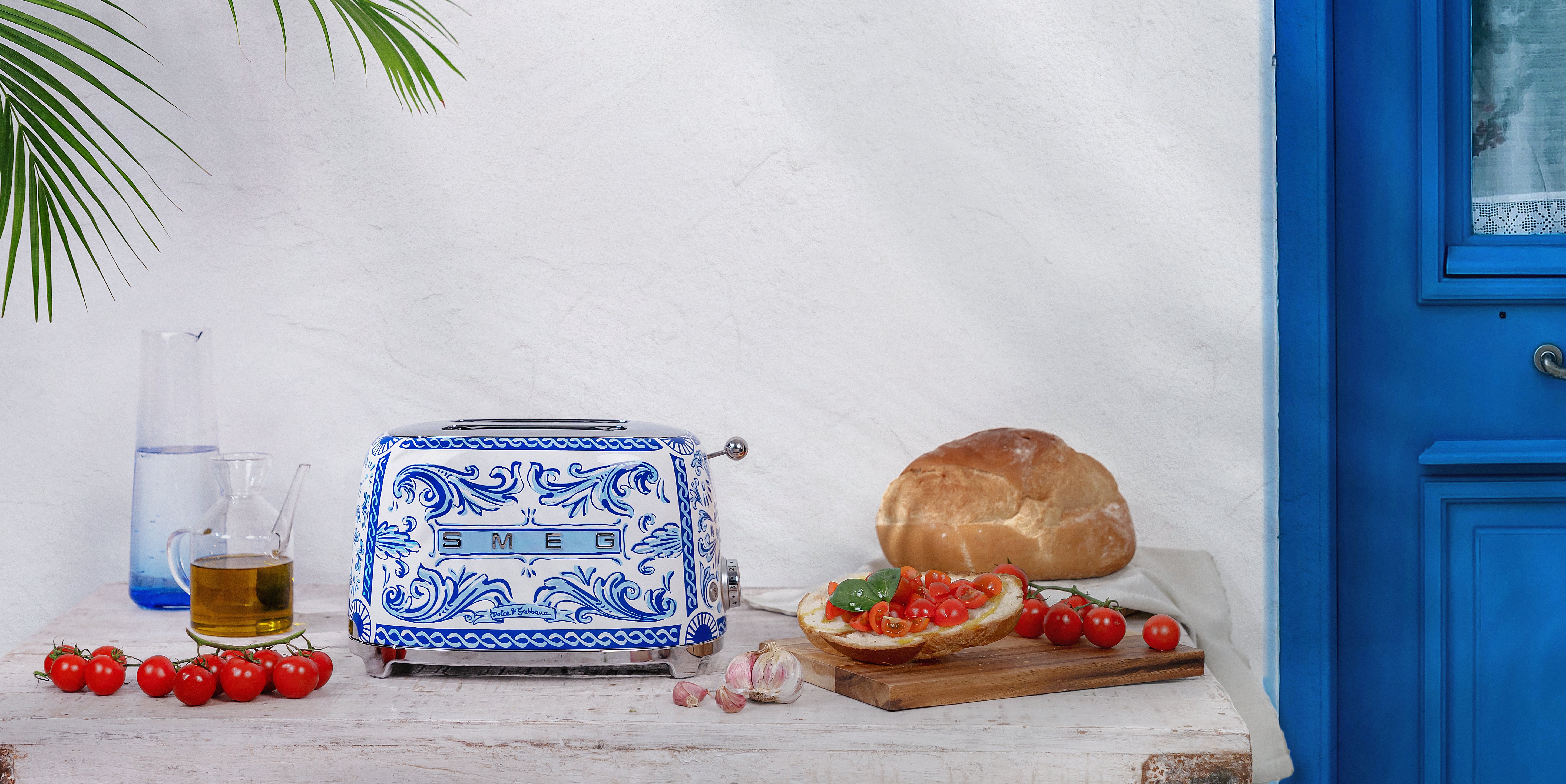 Smeg Toaster Blue Mediterranean Dolce &amp; Gabbana