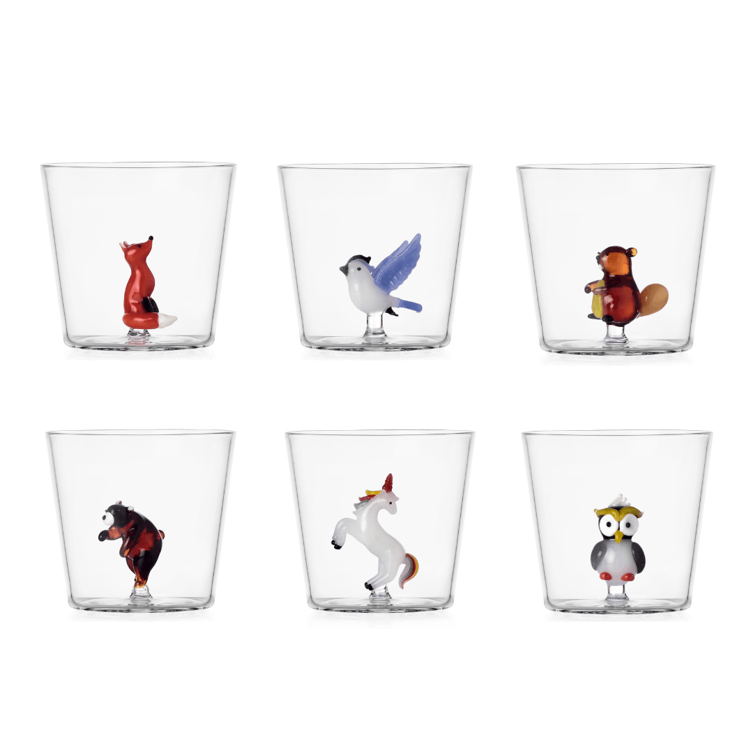 Ichendorf Woodland Tales Set 6 Water Tumblers, Christmas Decorations