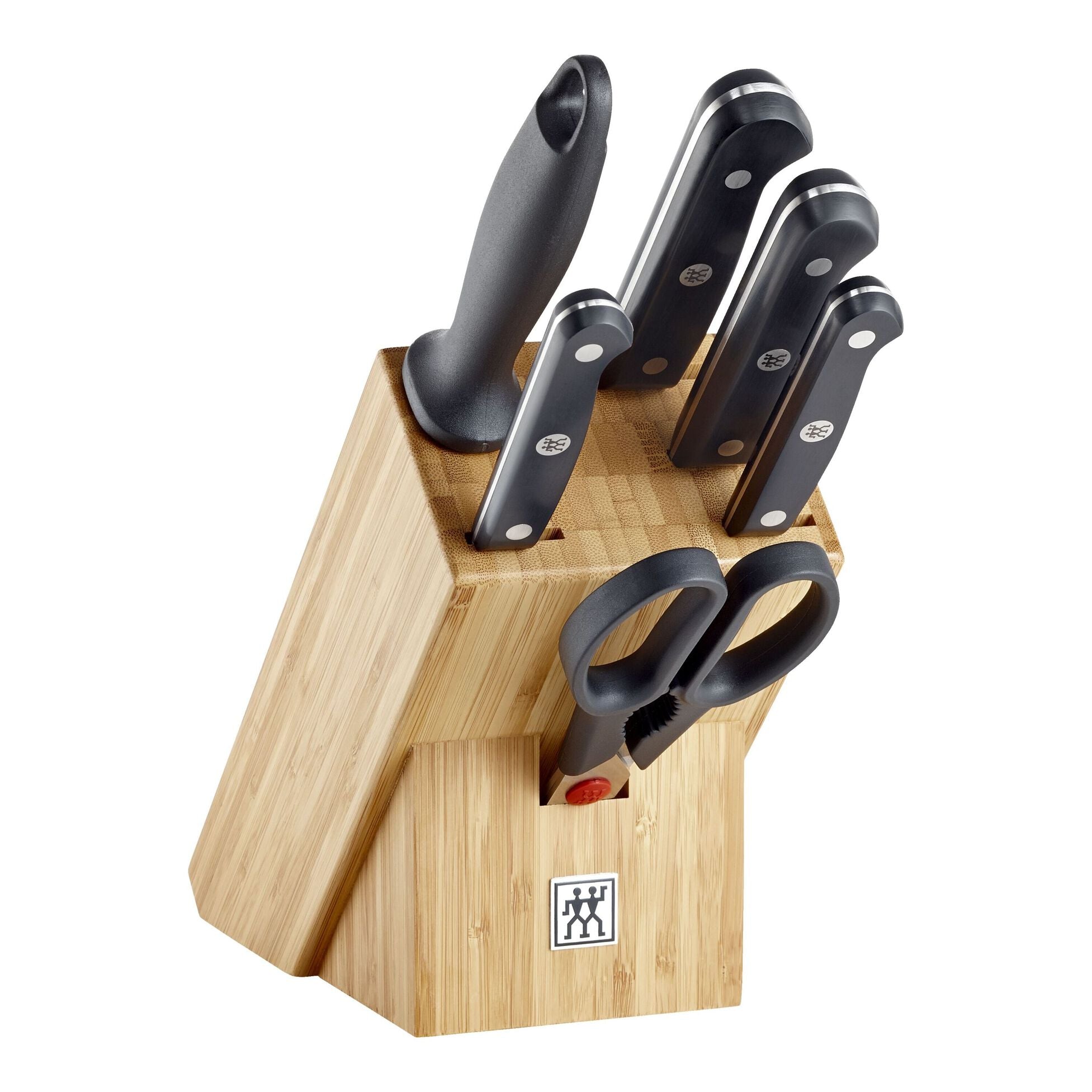 Zwilling Gourmet Set di 7 coltelli con ceppo, Legno Naturale