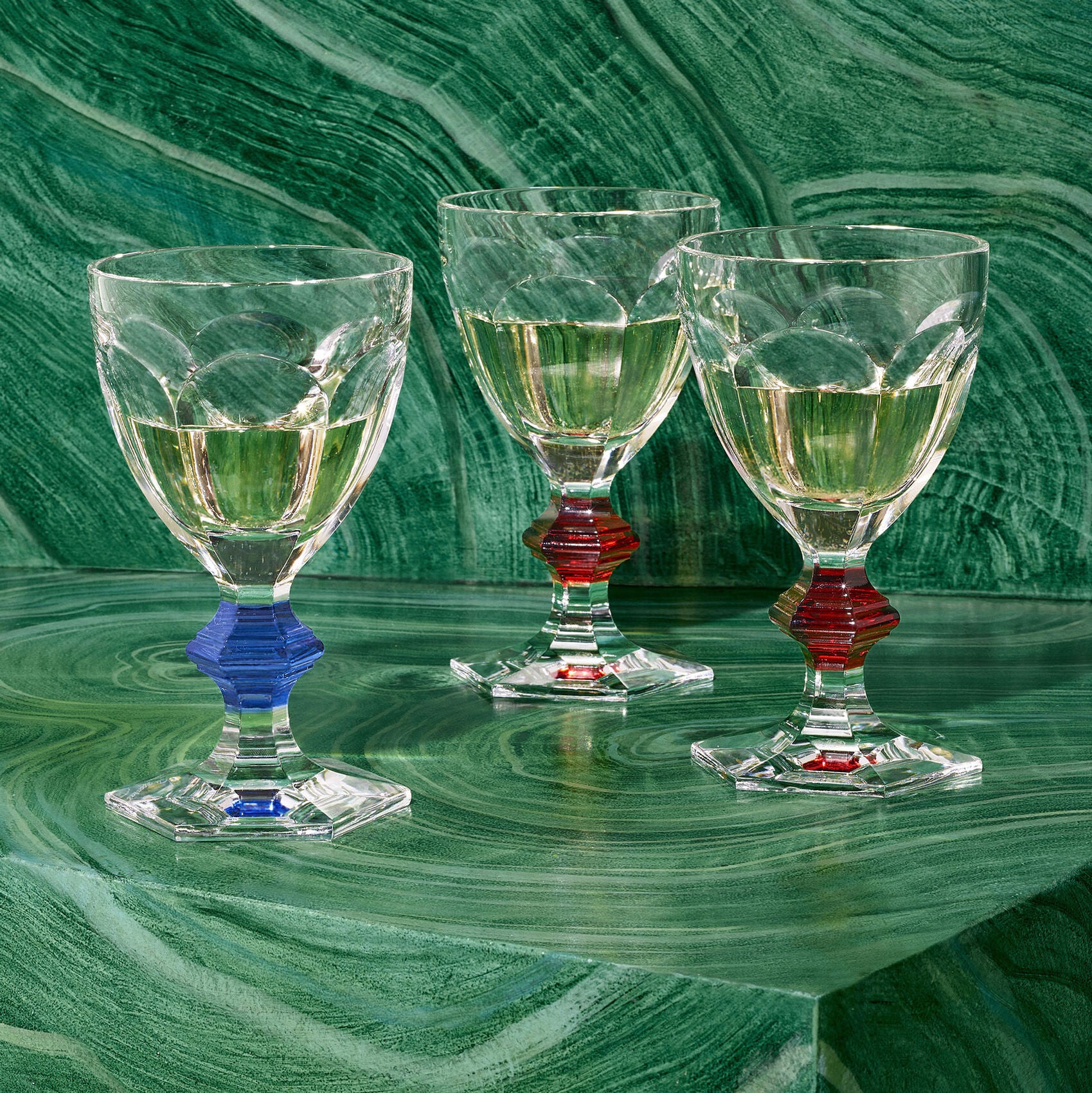 Baccarat Harcourt 1841 Set of 2 Water Glasses, Ruby