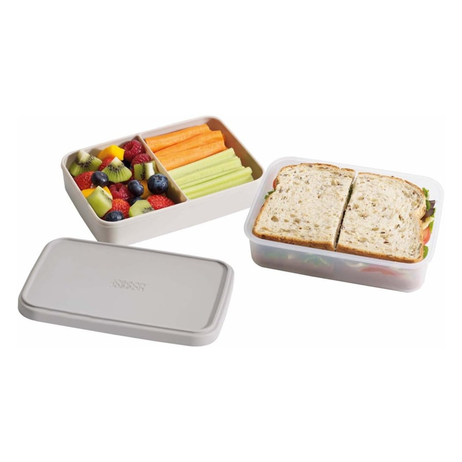 Joseph Joseph "Go Eat" Lunch Box, Plastica, Colore Grigio