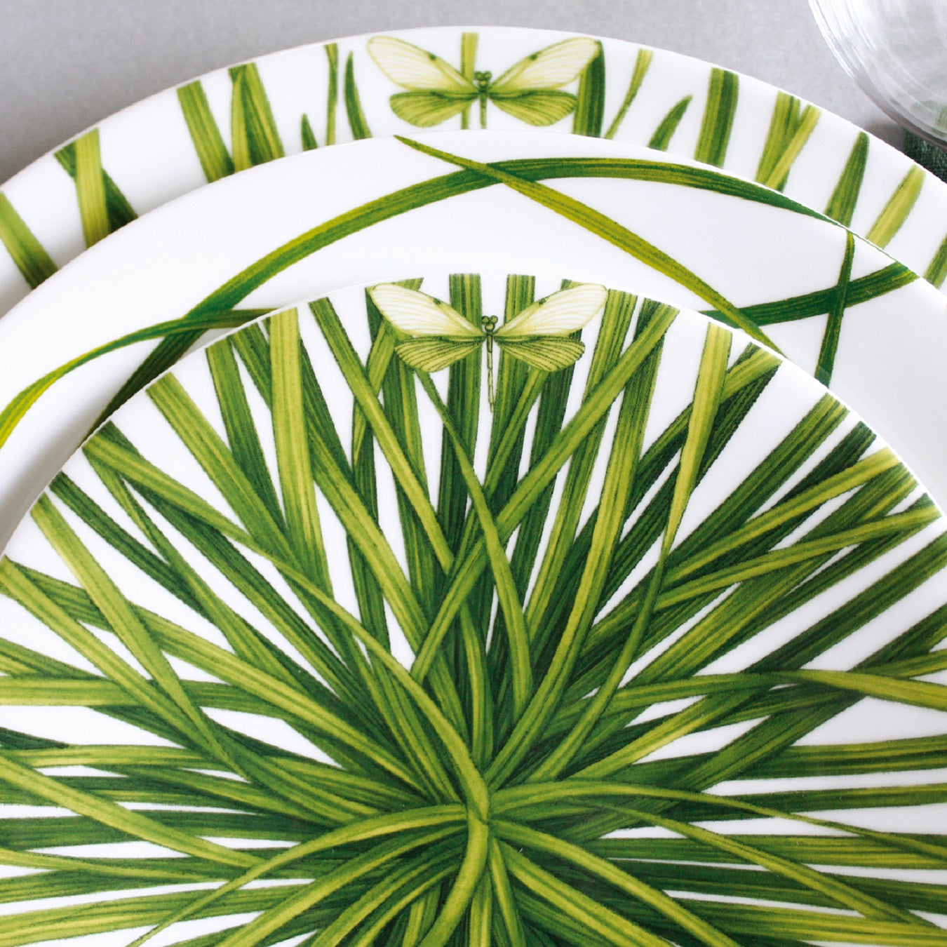 Taitù Life in Green Set of 4 Fruit Plates, 21.5 cm