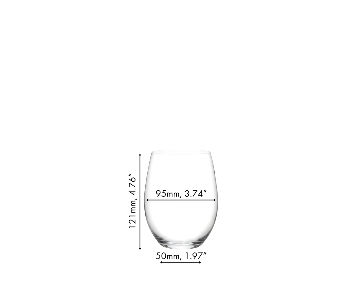 Riedel Linea "O" Wine Tumbler Cabernet/Merlot, Set di 2 bicchieri