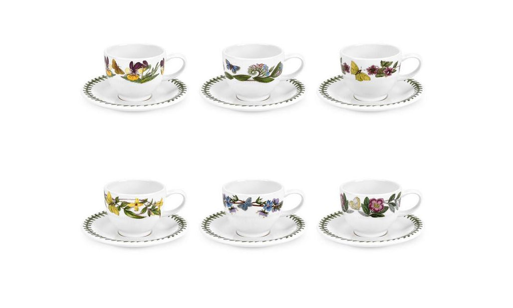 Portmeirion Botanic Garden Set 6 Tazze caffè espresso con piattino —  Locatelli House Store