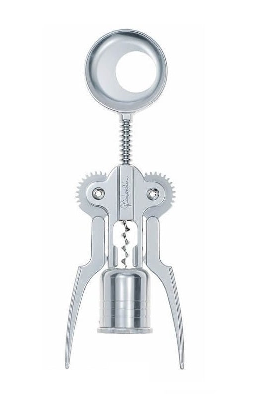 Artis Platinum Patented Polished Silver Corkscrew with Sliding Bell