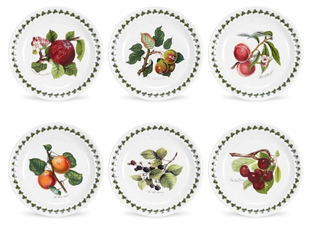Portmeirion Pomona Fruit plate, cm 22 Set of 6 assorted decorations
