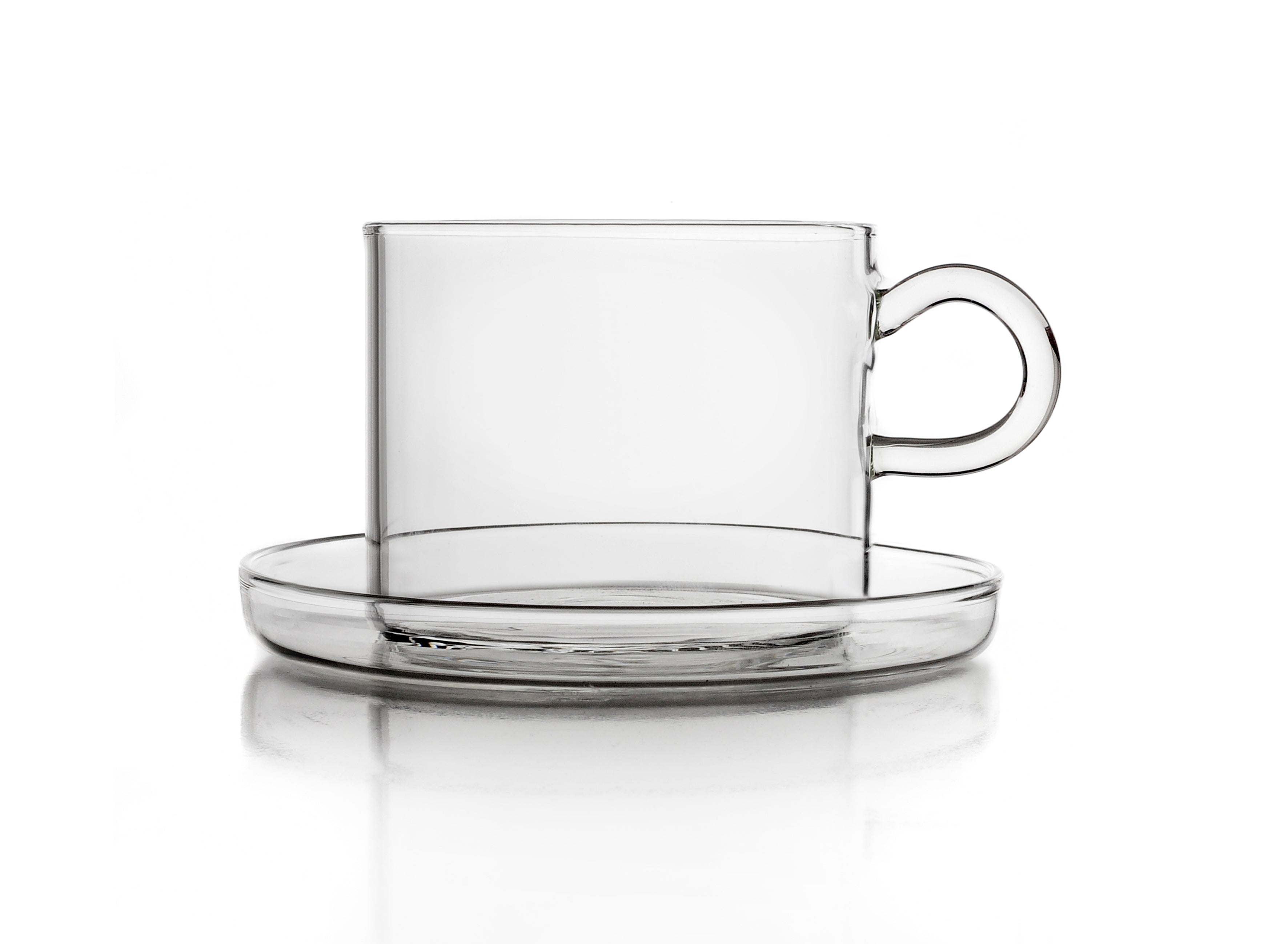 Ichendorf Piuma Set 6 tea cups with saucer in borosilicate glass