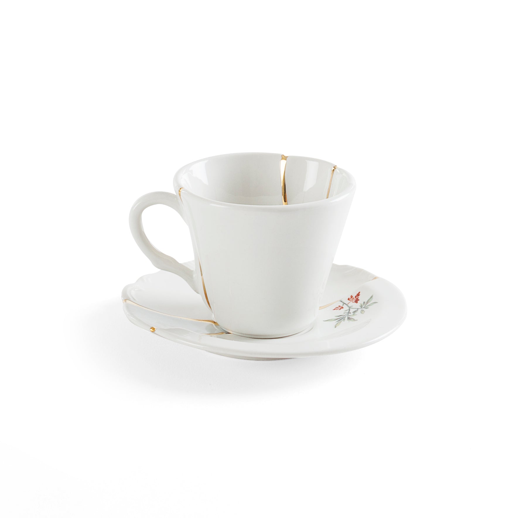 Seletti Kintsugi n°3 Coffee cup and saucer in porcelain