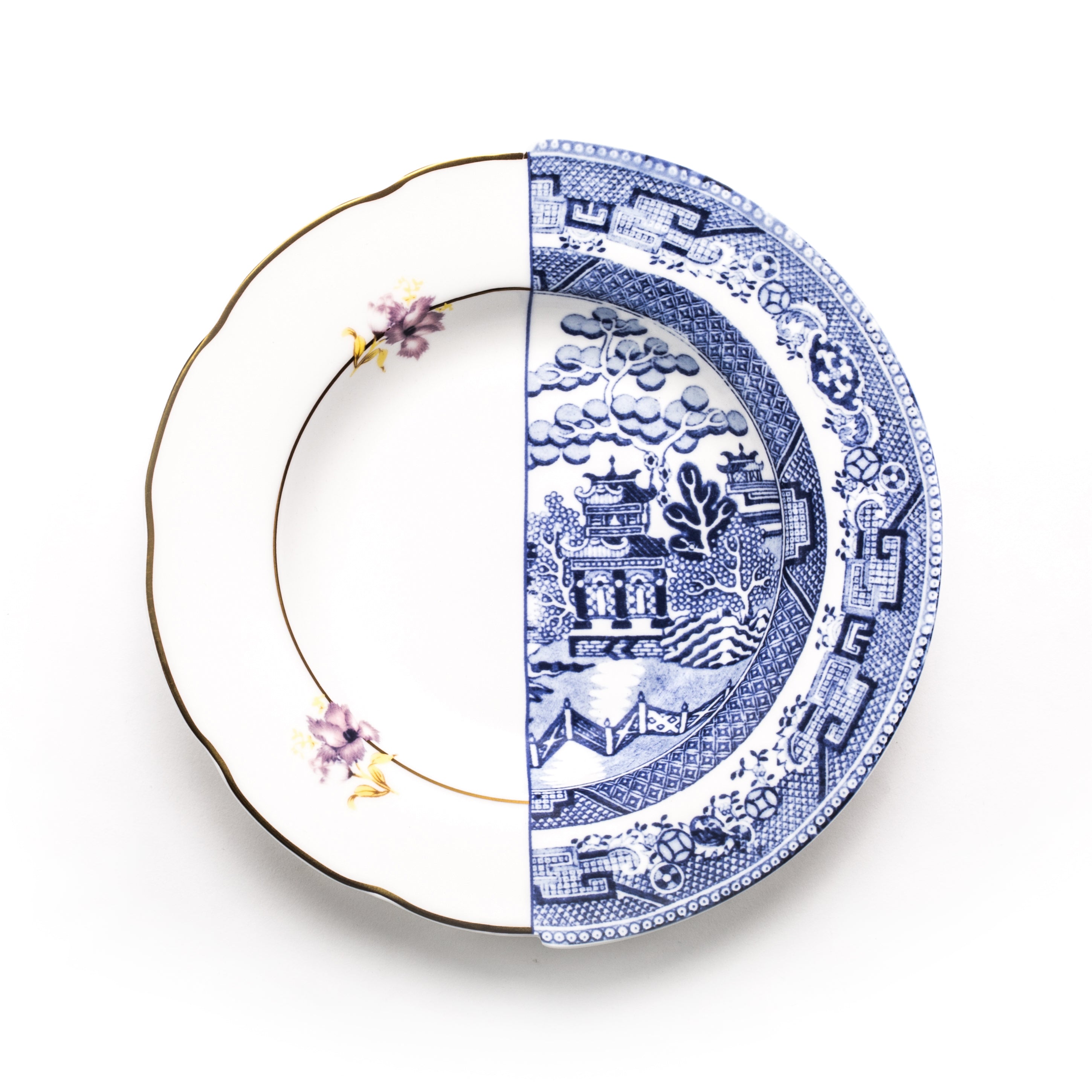 Seletti Hybrid Deep plate in porcelain, diameter 25.4 cm