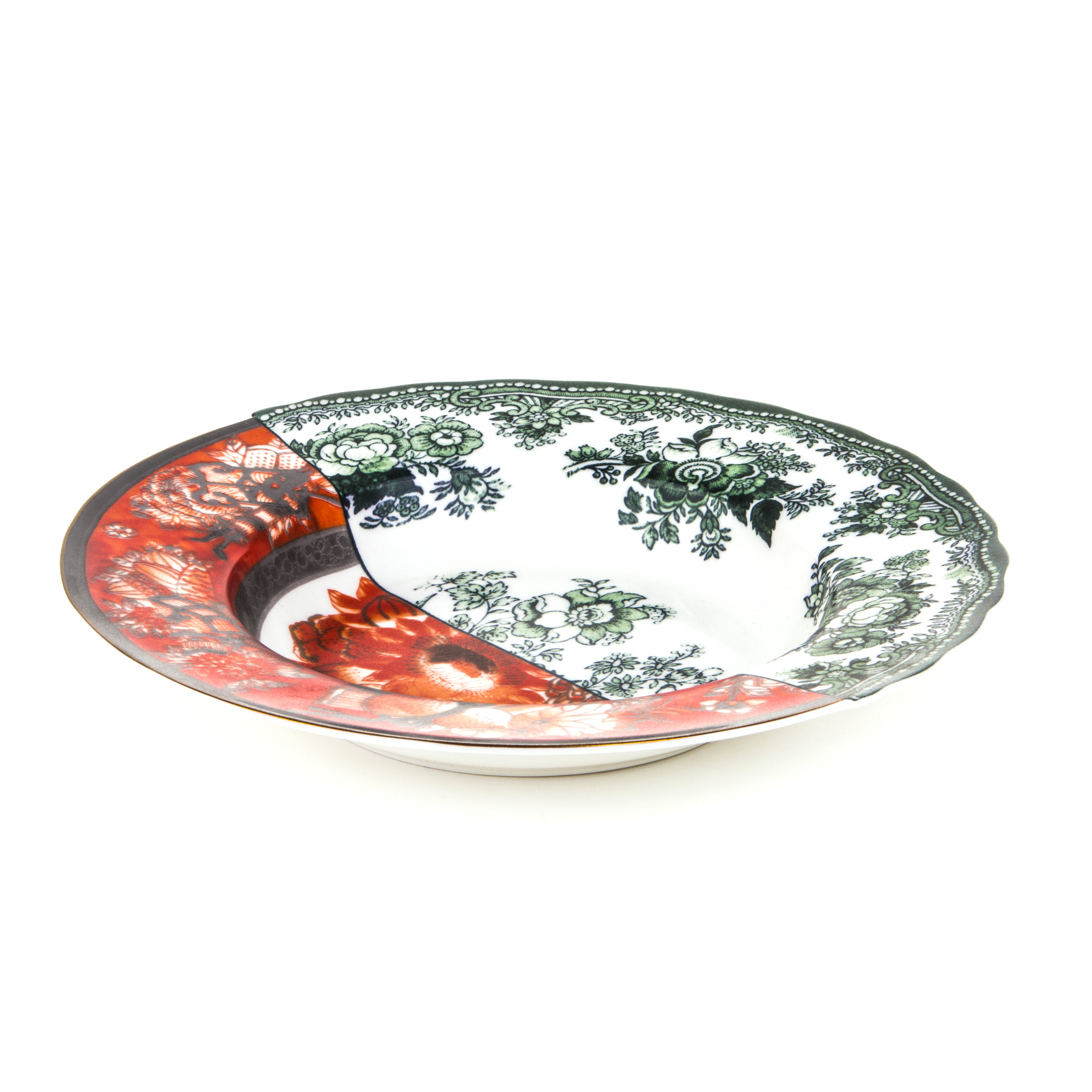 Seletti Hybrid Deep plate in porcelain, diameter 25.4 cm