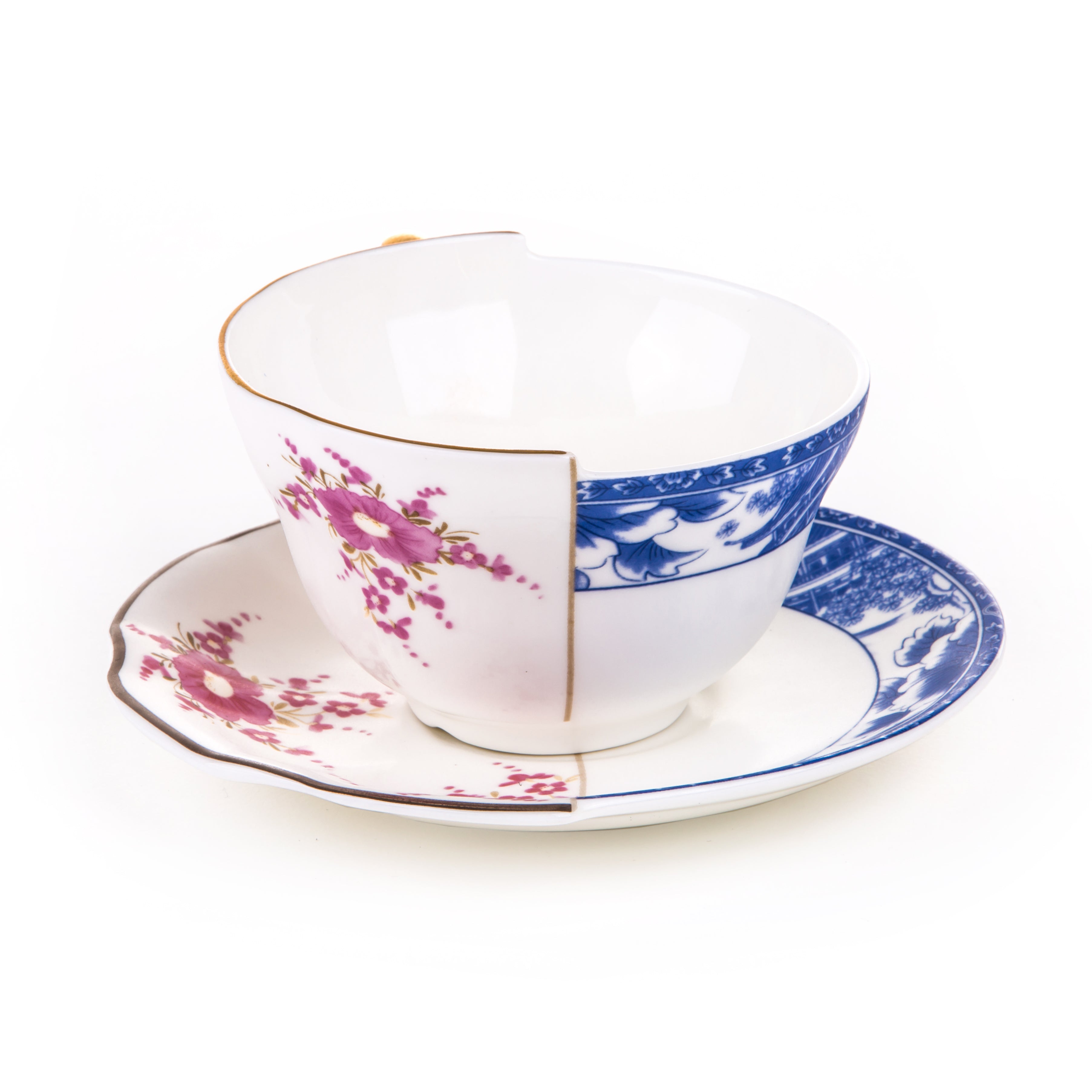 Seletti Hybrid Teetasse mit Untertasse aus Porzellan