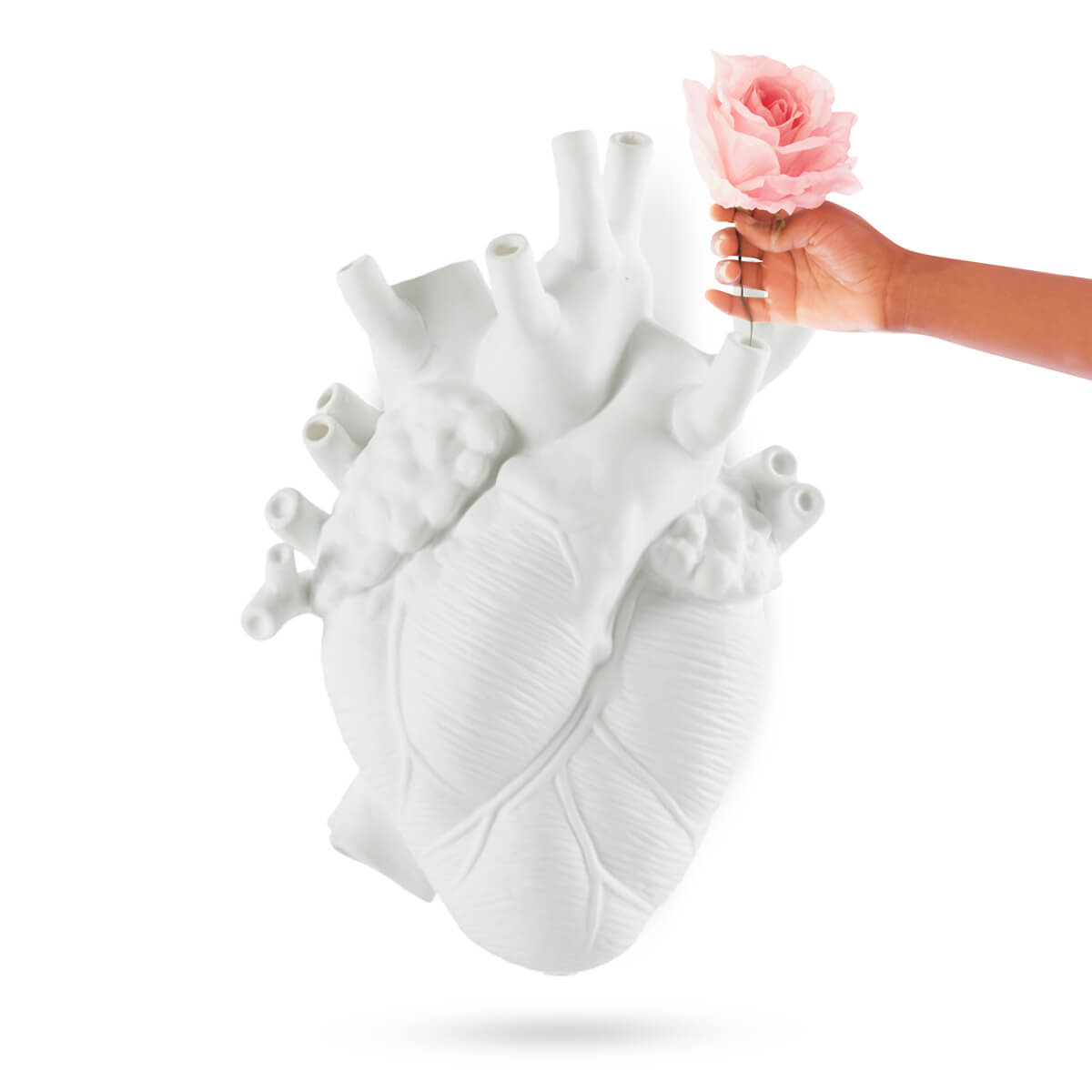 Seletti Love in Bloom Giant Vaso in fibra di vetro bianca