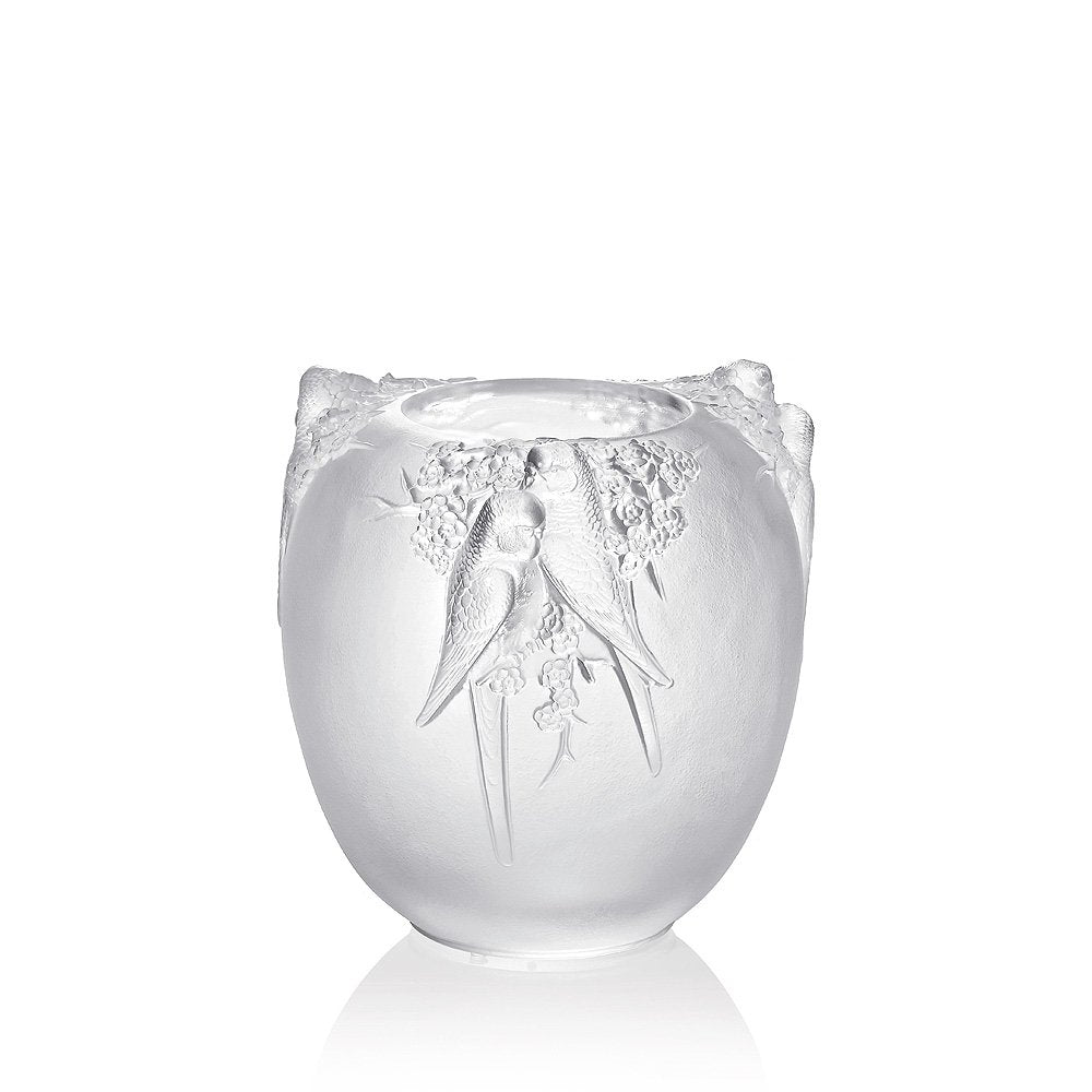 Lalique Vaso Perruches Vase