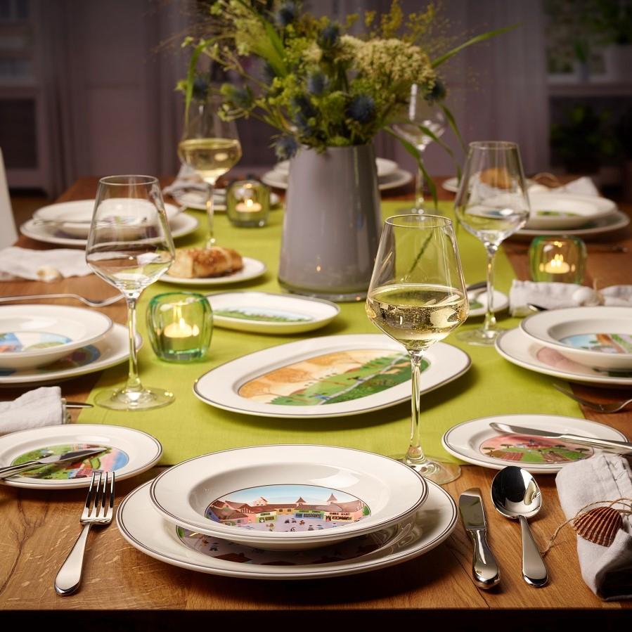 Villeroy &amp; Boch Design Naif 18-piece set for 6 people, consisting of: 6 dinner plates, 6 soup plates, 6 dessert plates
